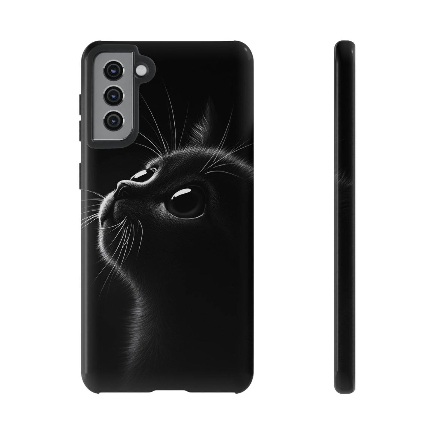 Cute Black Cat Phone Case - Cat Lover Phone Cases for iPhone 16 15 14 13 12 11, Samsung Galaxy & Google Pixel