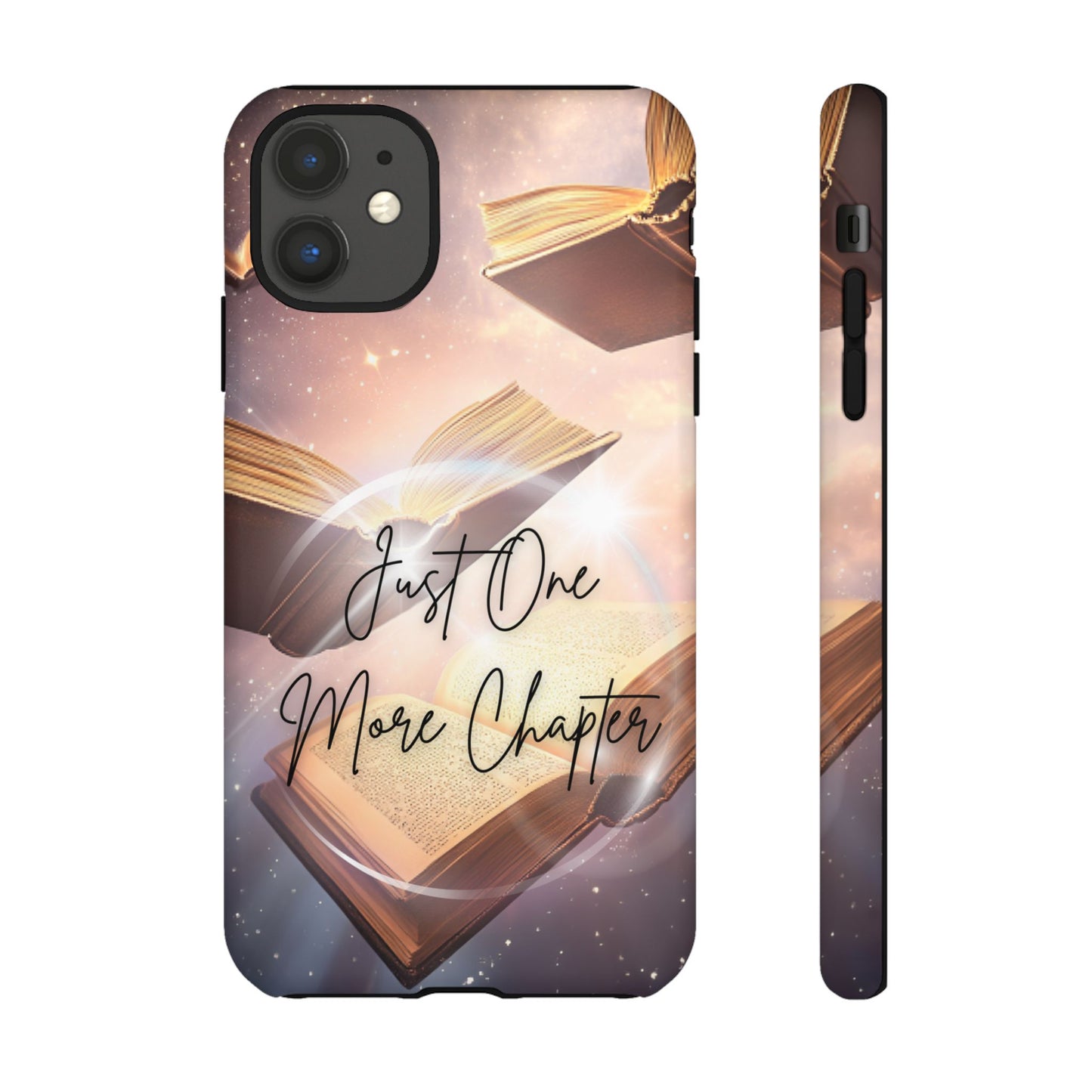 Bookish Phone Case -Just One More Chapter - Magic Vintage Books - iPhone 16 15 14 13 12 11, Samsung Galaxy & Google Pixel Phone Covers - Boo and Bewear