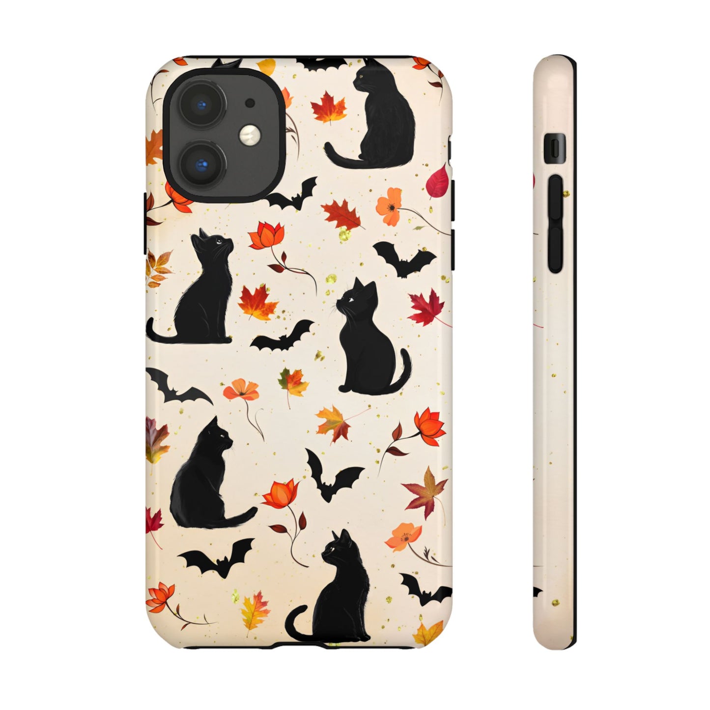 Cute Black Cats Halloween Phone Case - Aesthetic Fall Phone Cases - iPhone 16 15 14 13 12 11, Samsung Galaxy & Google Pixel Phone Covers