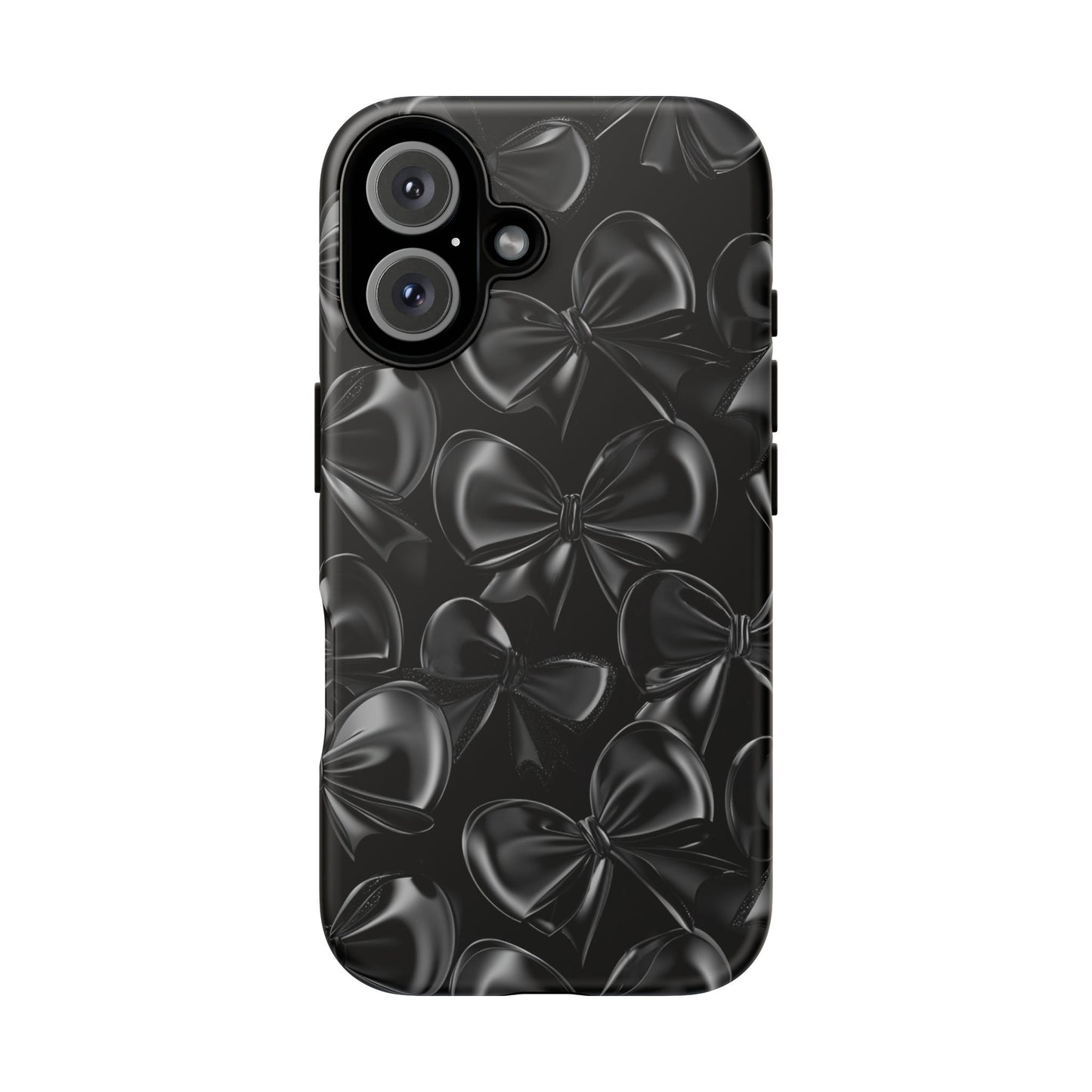 Black Bow Phone Case - Gothic Dark Coquette Phone Cover - iPhone 16 15 14 13 12 11, Samsung Galaxy & Google Pixel Phone Covers