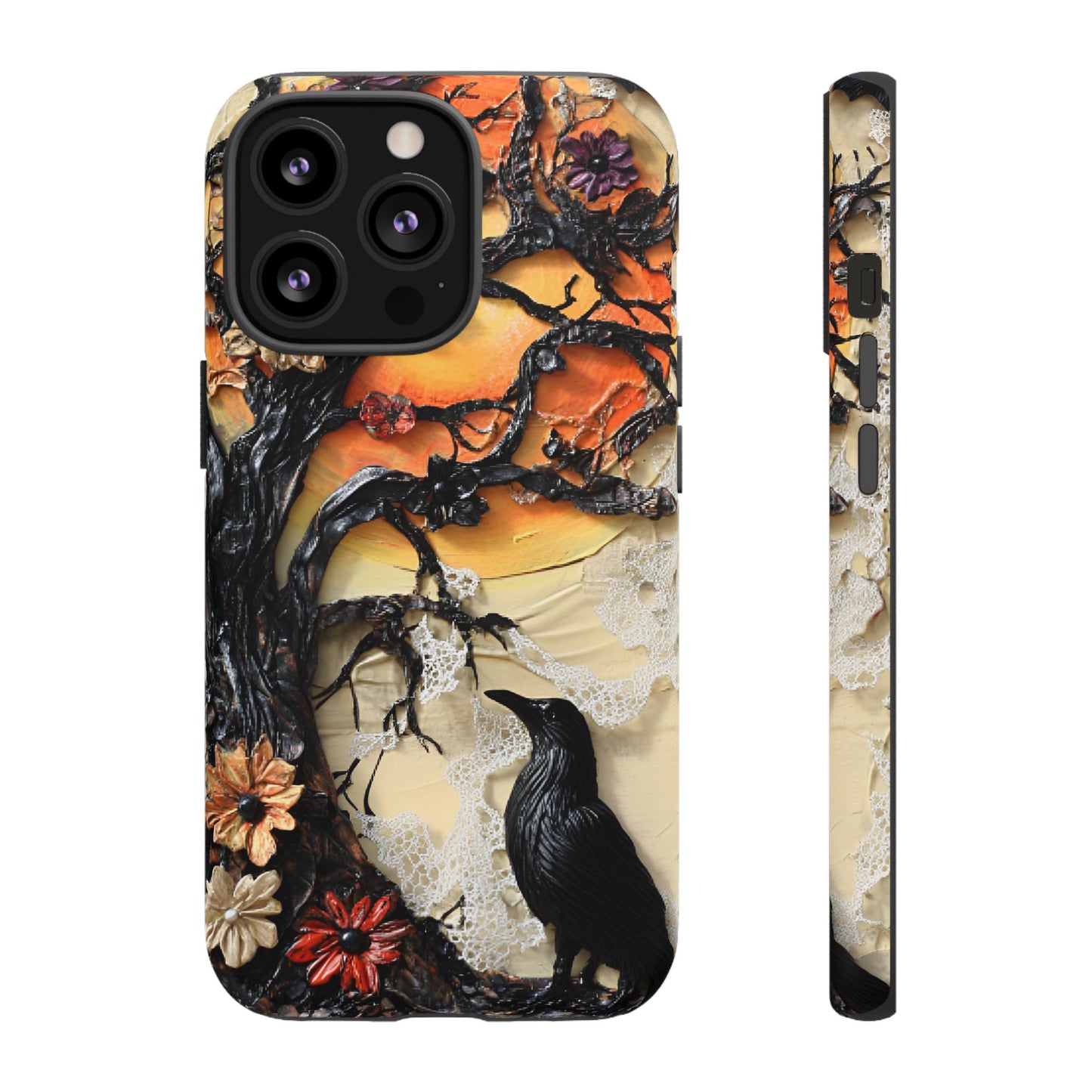 Gothic Raven Phone Case - Fantasy Goth Phone Cases for iPhone 16 15 14 13 12 11, Samsung Galaxy & Google Pixel