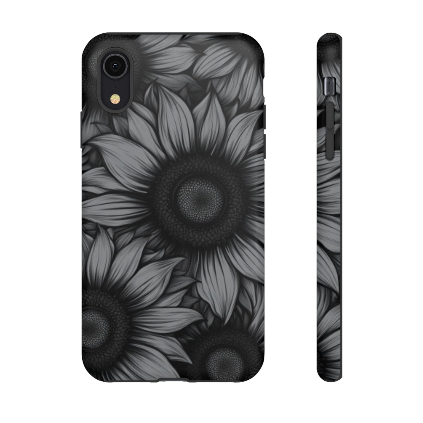 Sunflower Phone Case - Dark Gothic Floral Phone Cases - Phone 16 15 14 13 12 11, Samsung Galaxy & Google Pixel Phone Covers - Boo and Bewear