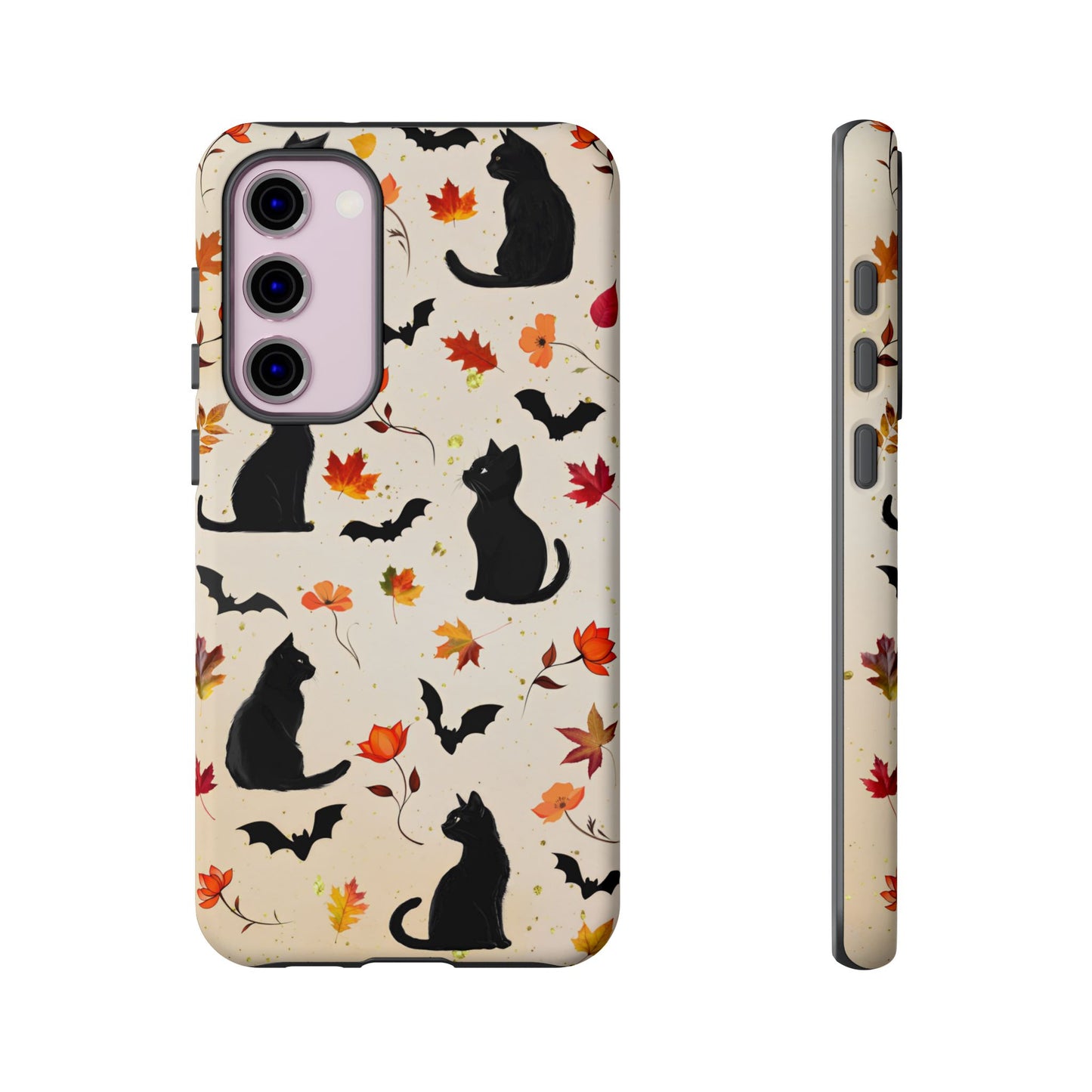 Cute Black Cats Halloween Phone Case - Aesthetic Fall Phone Cases - iPhone 16 15 14 13 12 11, Samsung Galaxy & Google Pixel Phone Covers