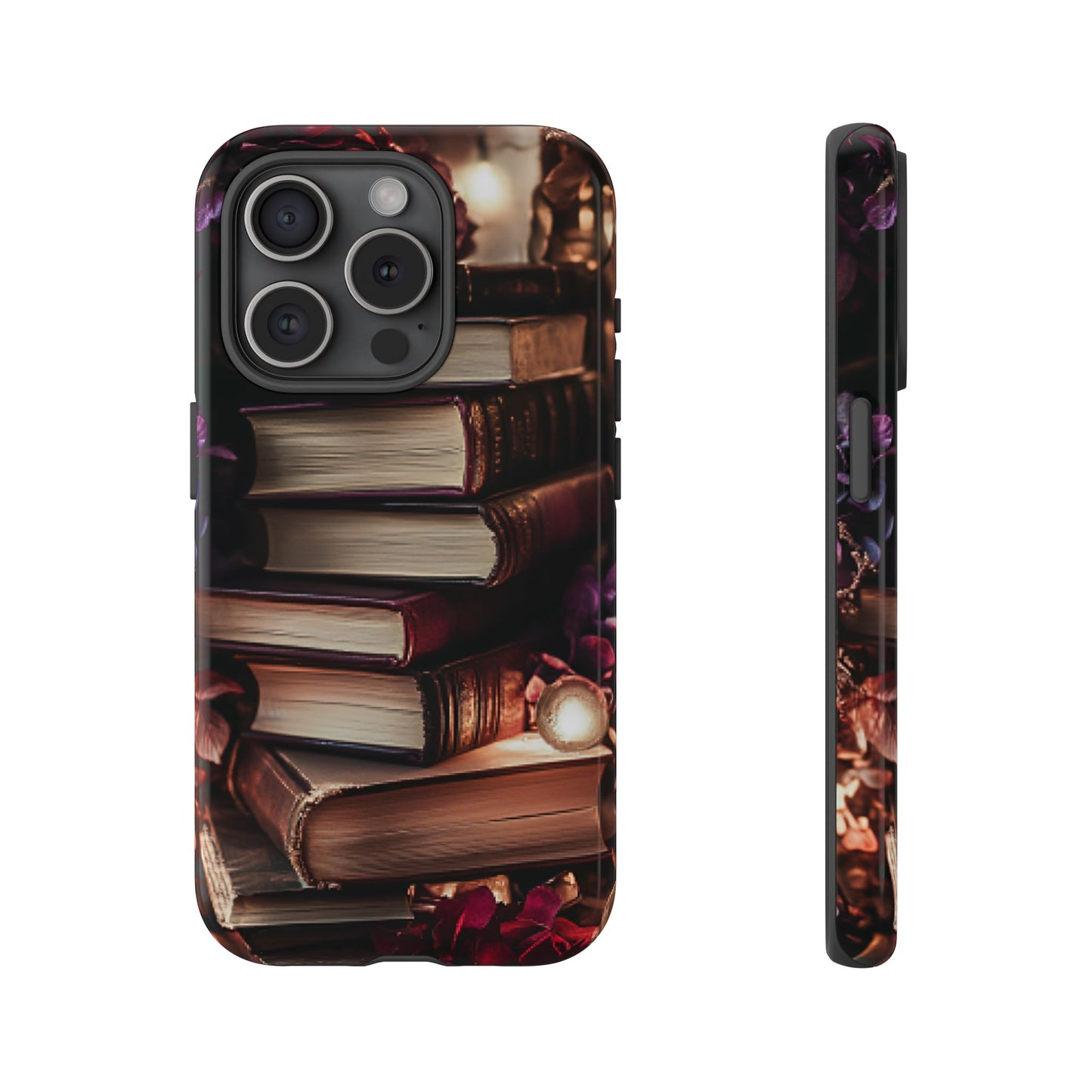 Book Lover Phone Case - Vintage Dark Academia Books - iPhone 16 15 14 13 12 11, Samsung Galaxy & Google Pixel Phone Covers