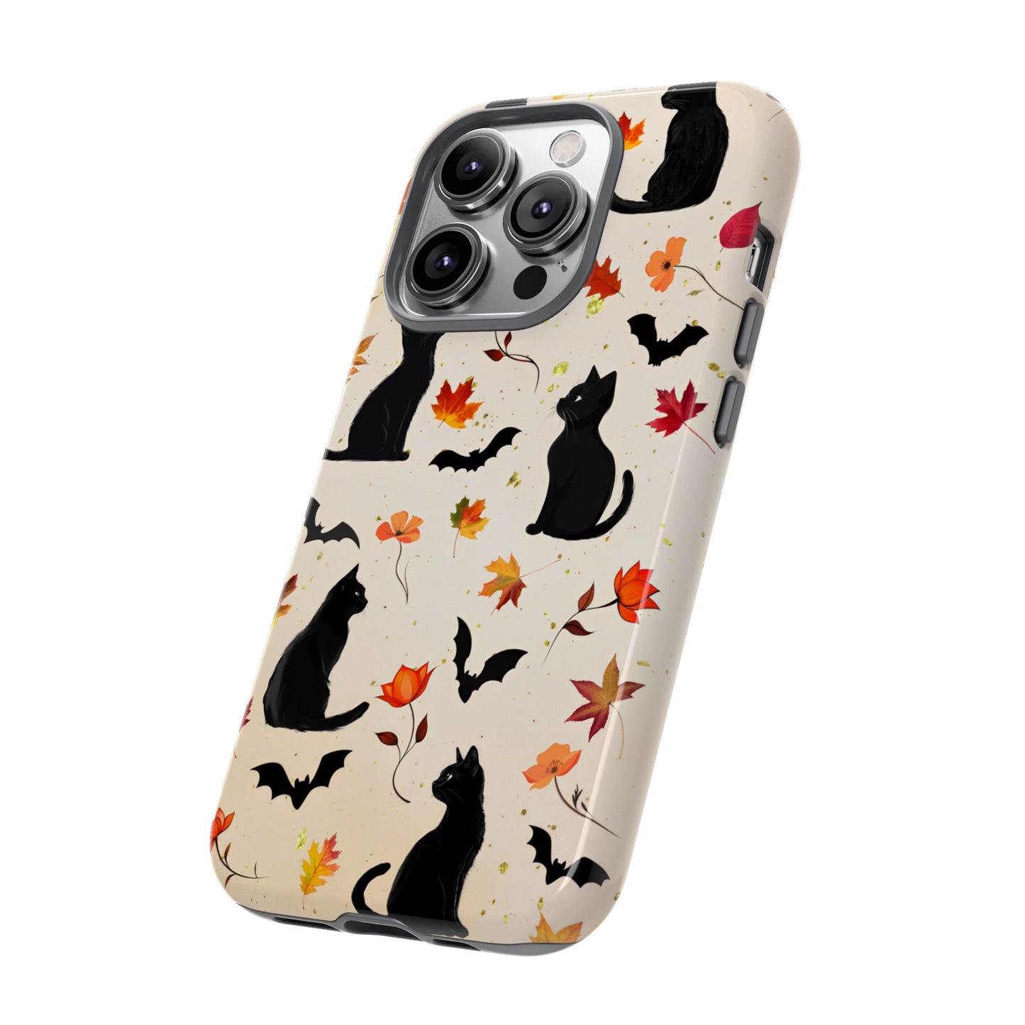 Cute Black Cats Halloween Phone Case - Aesthetic Fall Phone Cases - iPhone 16 15 14 13 12 11, Samsung Galaxy & Google Pixel Phone Covers