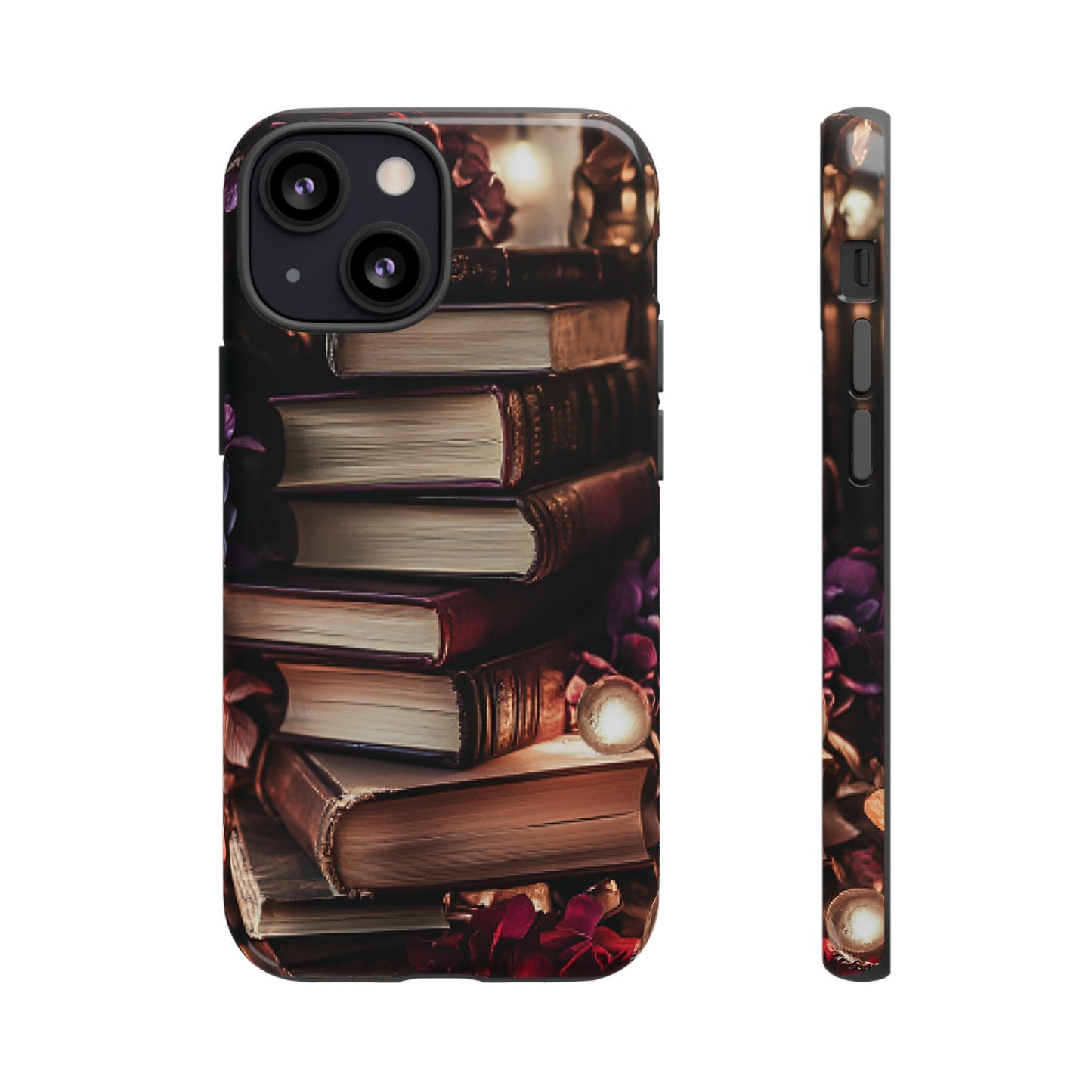 Book Lover Phone Case - Vintage Dark Academia Books - iPhone 16 15 14 13 12 11, Samsung Galaxy & Google Pixel Phone Covers