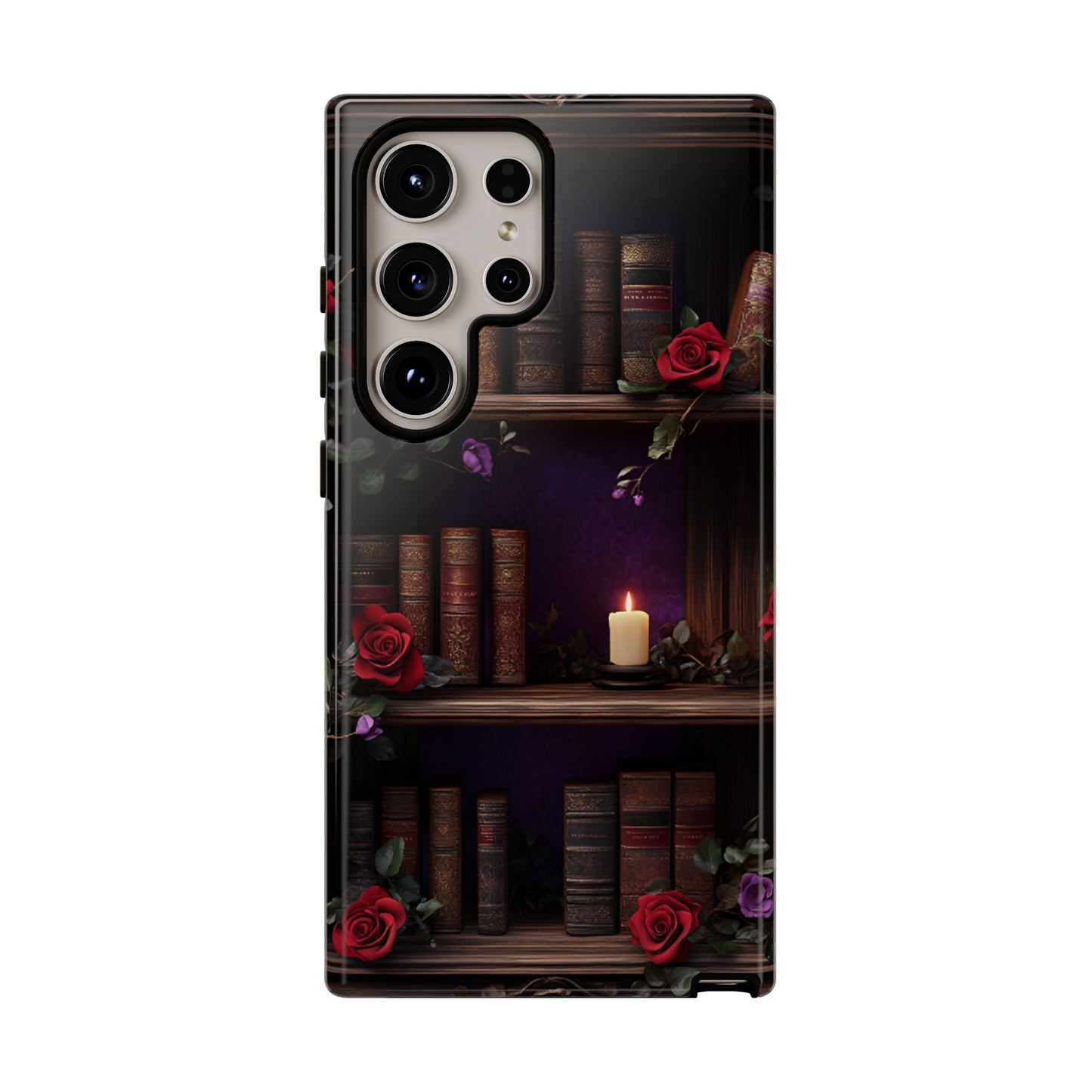 Vintage Books Phone Case - Goth Dark Academia Library Phone Cases for iPhone 16 15 14 13 12 11, Samsung Galaxy & Google Pixel