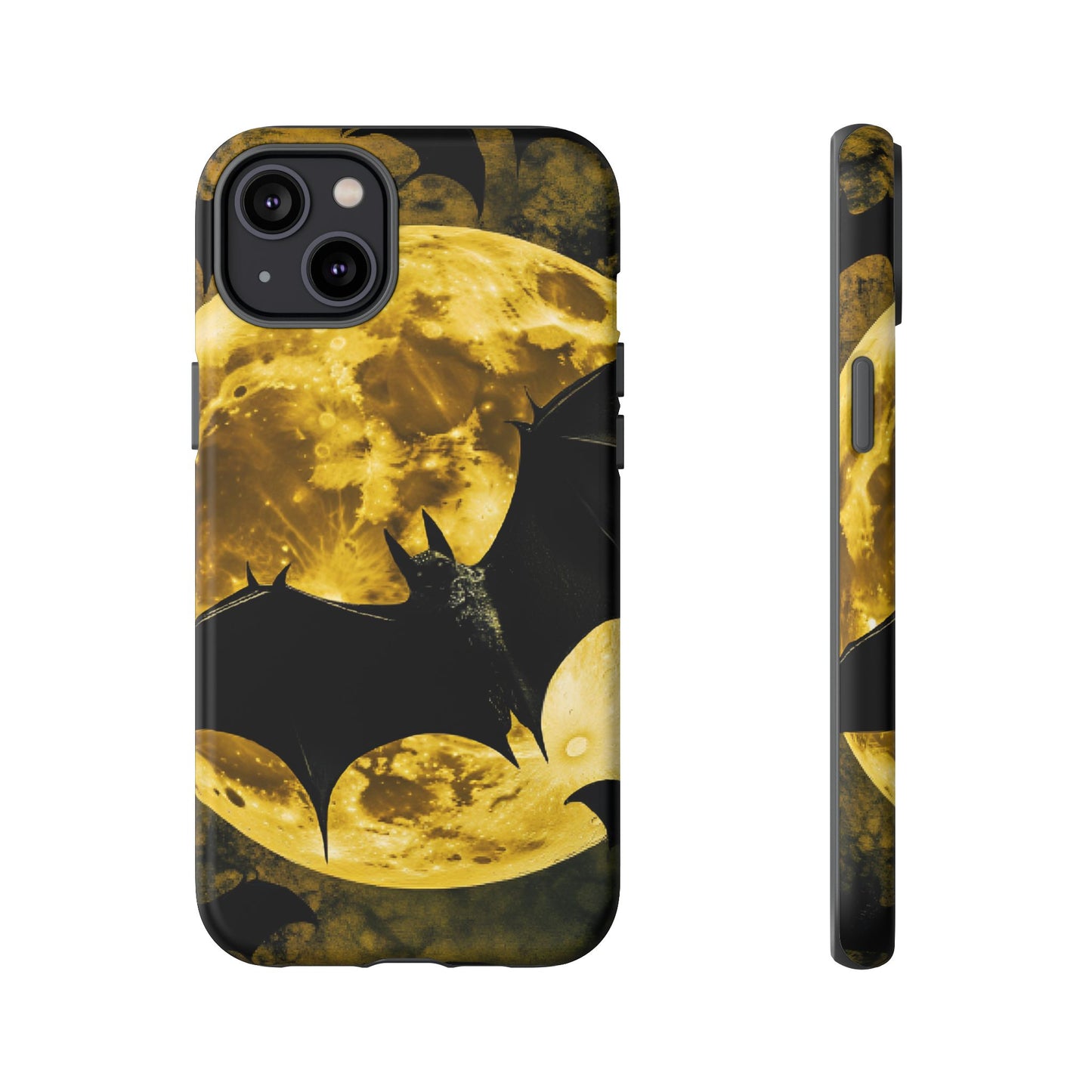 Gothic Bat and Moon Phone Case - Spooky Halloween Phone Cases - iPhone 16 15 14 13 12 11, Samsung Galaxy & Google Pixel Phone Covers