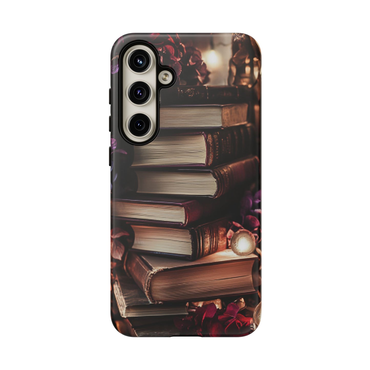 Book Lover Phone Case - Vintage Dark Academia Books - iPhone 16 15 14 13 12 11, Samsung Galaxy & Google Pixel Phone Covers