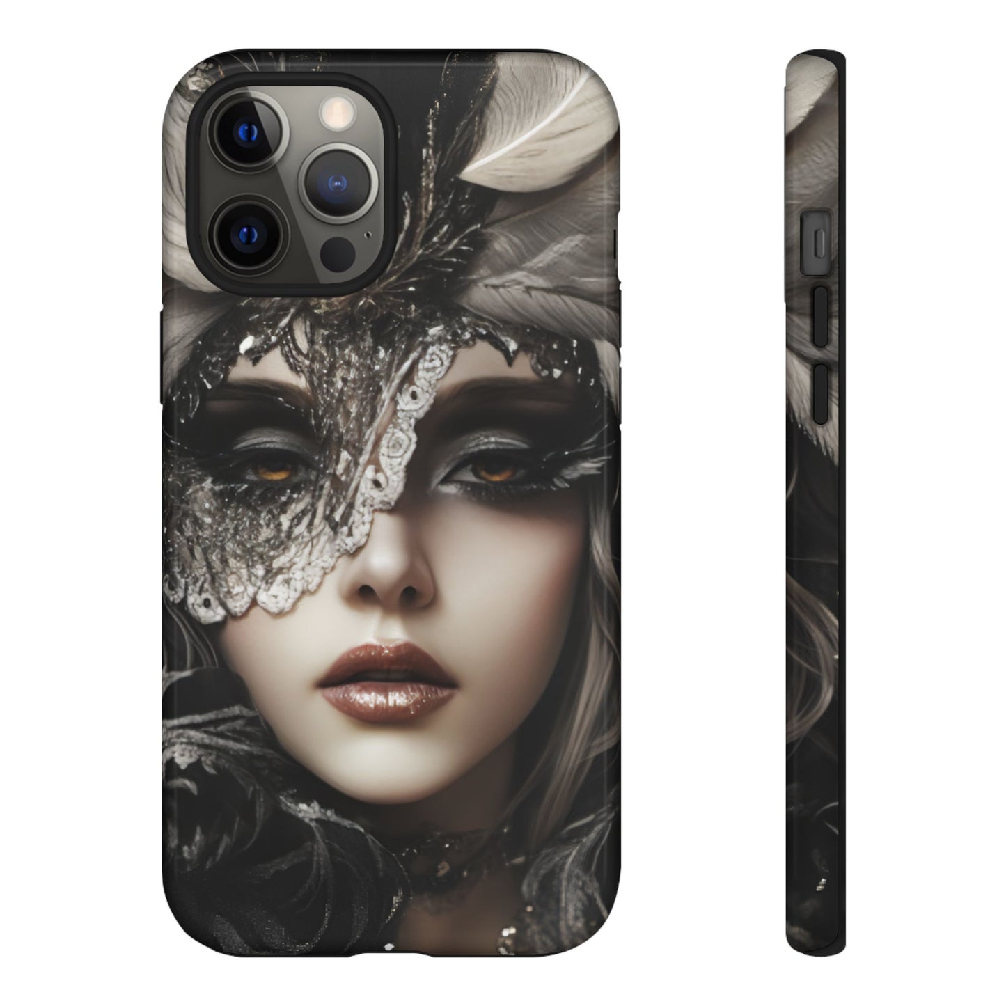 Goth Phone Case with Aesthetic Woman - iPhone 16 15 14 13 12 11, Samsung Galaxy & Google Pixel Phone Covers