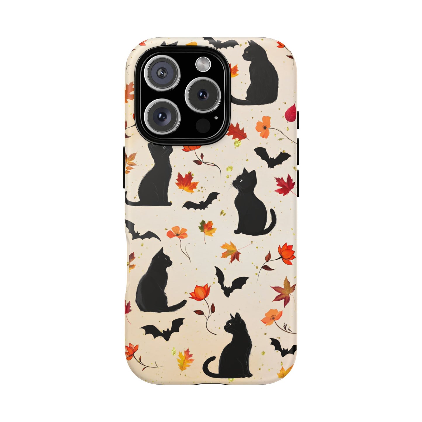 Cute Black Cats Halloween Phone Case - Aesthetic Fall Phone Cases for iPhone 16 15 14 13 12 11, Samsung Galaxy & Google Pixel