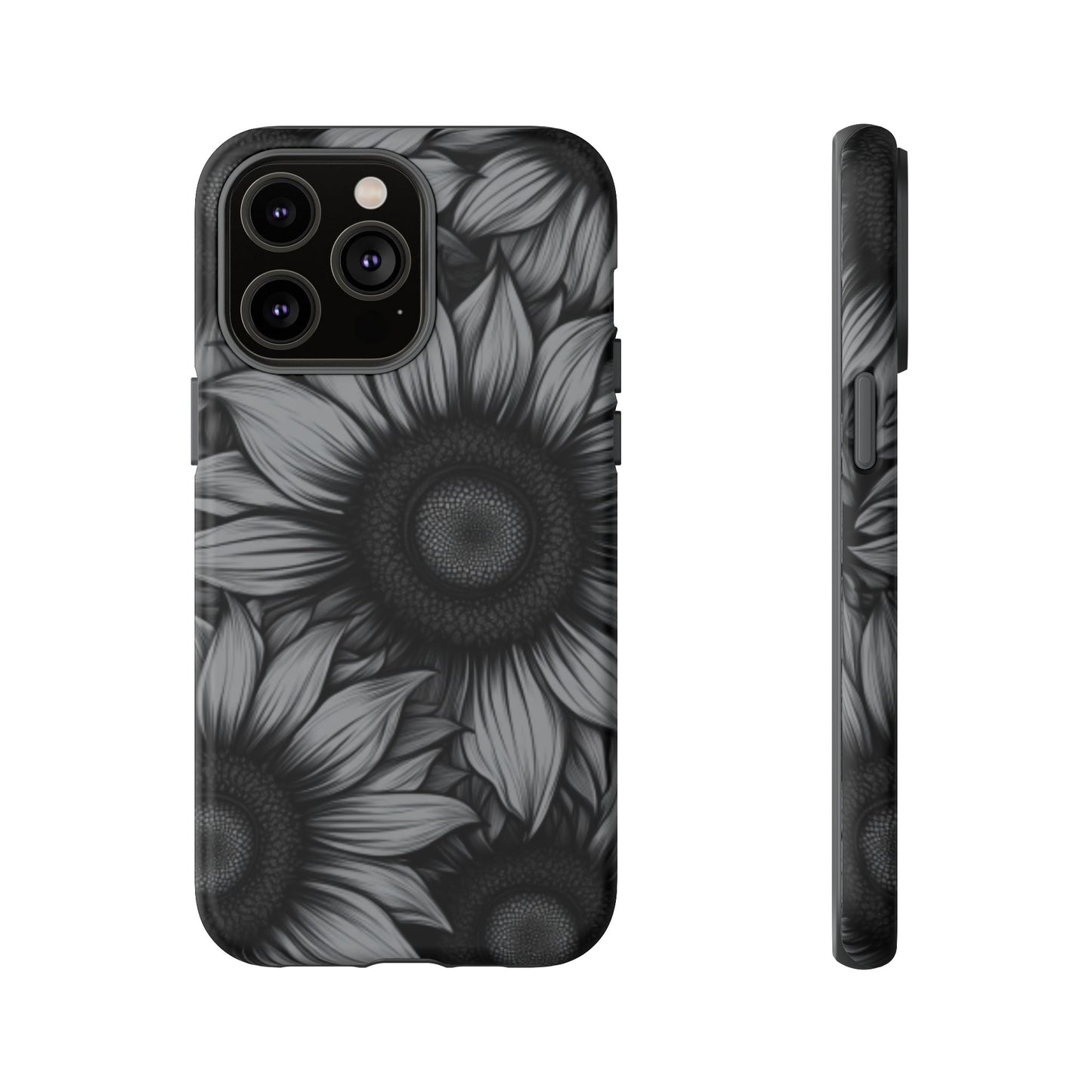 Sunflower Phone Case - Dark Gothic Floral Phone Cases - Phone 16 15 14 13 12 11, Samsung Galaxy & Google Pixel Phone Covers