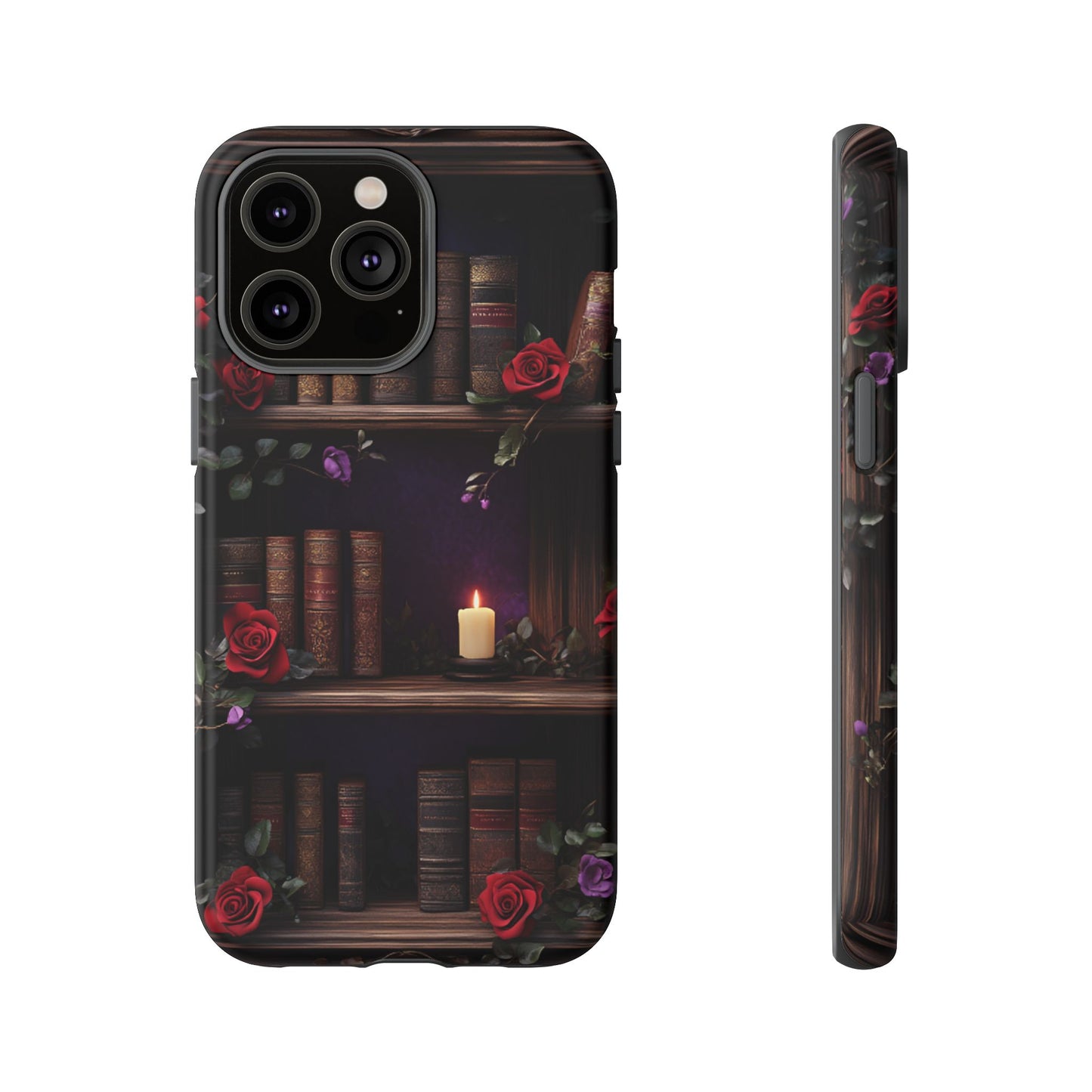 Vintage Books Phone Case - Goth Dark Academia Library Phone Cases for iPhone 16 15 14 13 12 11, Samsung Galaxy & Google Pixel