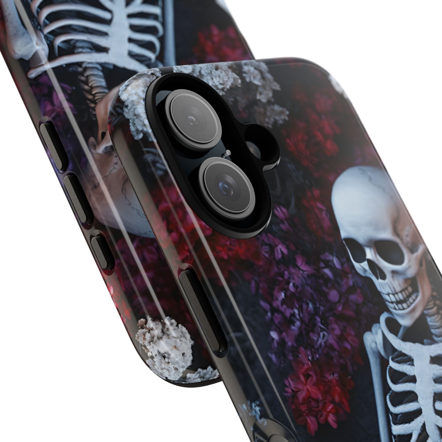 Skeleton Reading Book Phone Case - Bookish Halloween Phone Cases for iPhone 16 15 14 13 12 11, Samsung Galaxy & Google Pixel