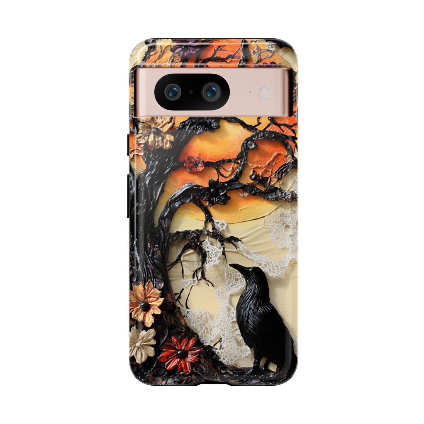 Gothic Raven Phone Case - Fantasy Goth Phone Cases for iPhone 16 15 14 13 12 11, Samsung Galaxy & Google Pixel