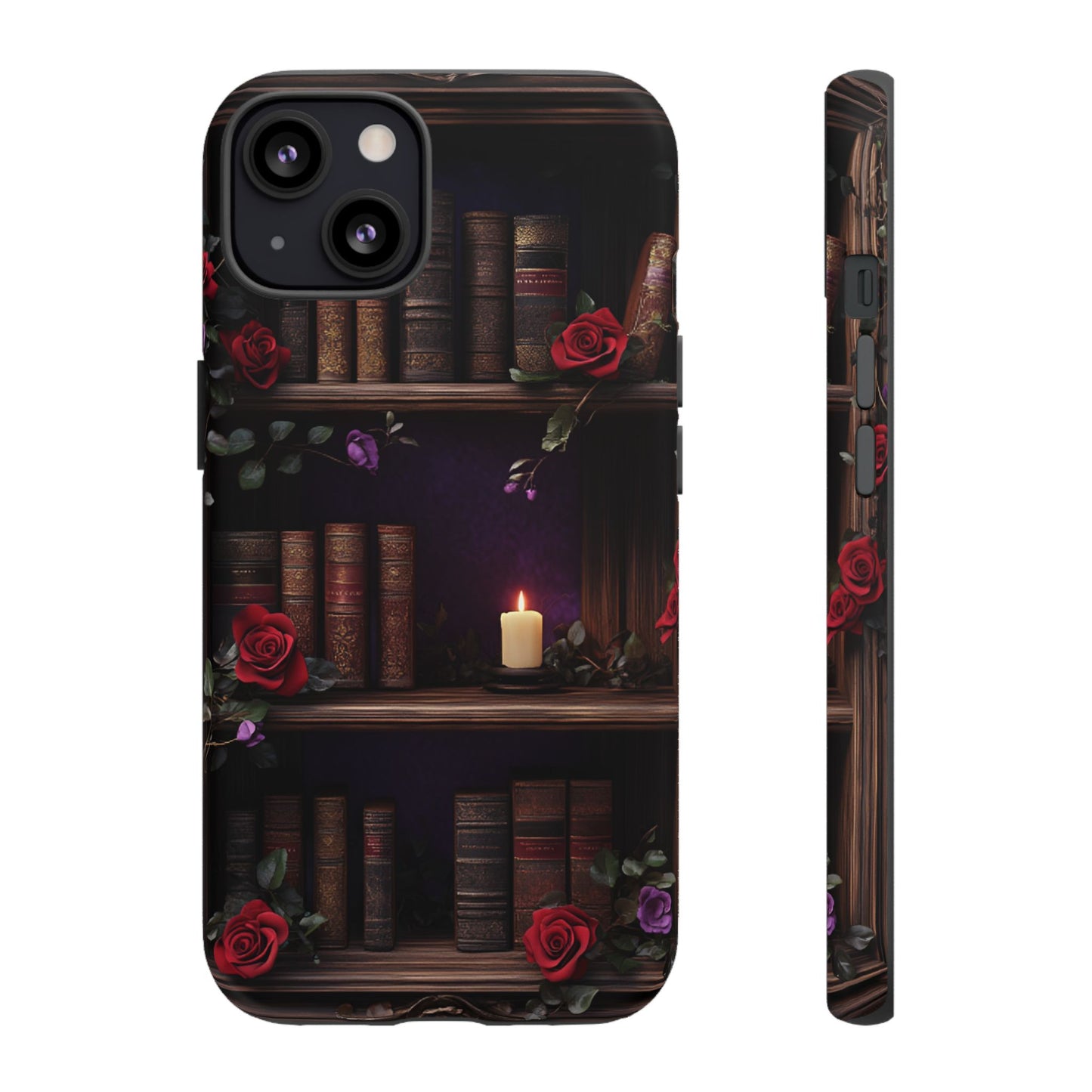 Vintage Books Phone Case - Goth Dark Academia Library Phone Cases for iPhone 16 15 14 13 12 11, Samsung Galaxy & Google Pixel