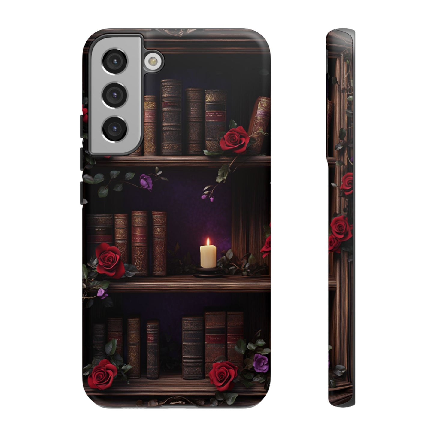 Vintage Books Phone Case - Goth Dark Academia Library Phone Cases for iPhone 16 15 14 13 12 11, Samsung Galaxy & Google Pixel