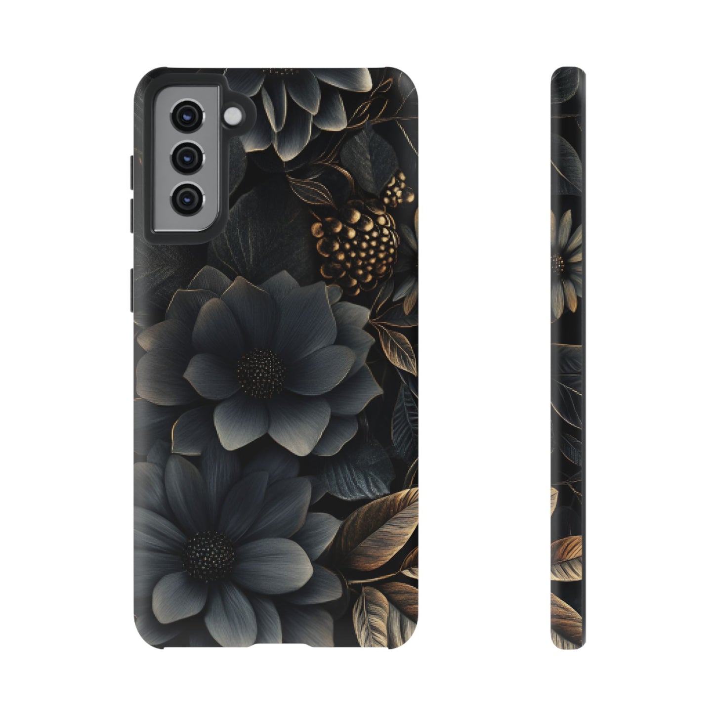 Dark Flower Phone Case - iPhone 16 15 14 13 12 11, Samsung Galaxy & Google Pixel Phone Covers