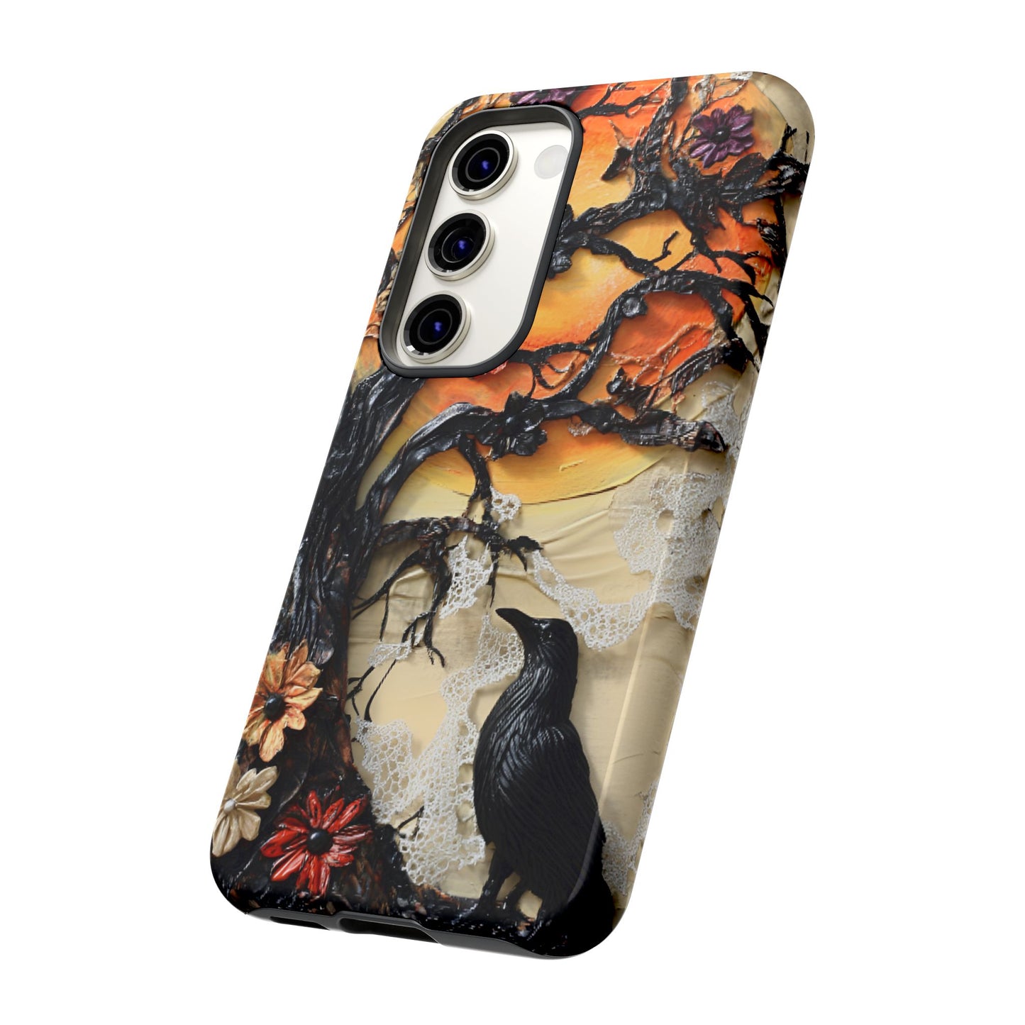 Gothic Raven Phone Case - Fantasy Goth Phone Cases for iPhone 16 15 14 13 12 11, Samsung Galaxy & Google Pixel