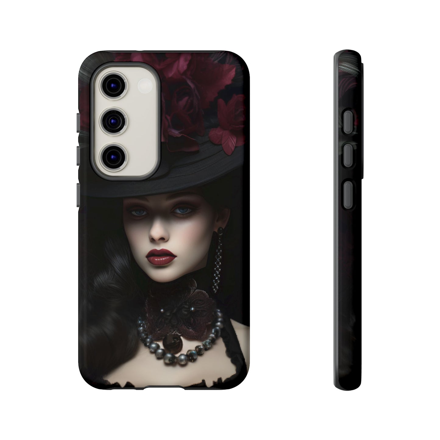 Victorian Goth Phone Case with Vintage Gothic Woman for iPhone 16 15 14 13 12 11, Samsung Galaxy & Google Pixel