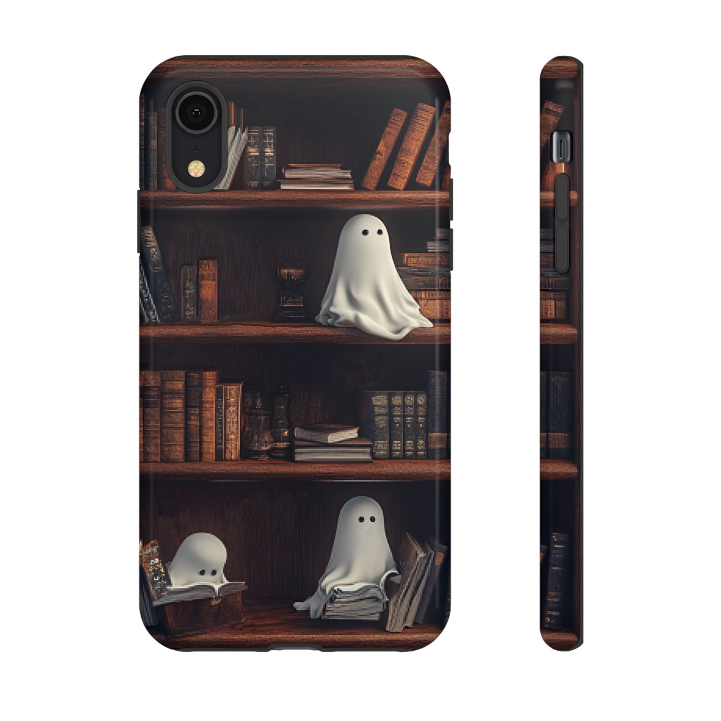 Bookish Ghost Phone Case - iPhone 16 15 14 13 12 11, Samsung Galaxy & Google Pixel Phone Covers - Boo and Bewear