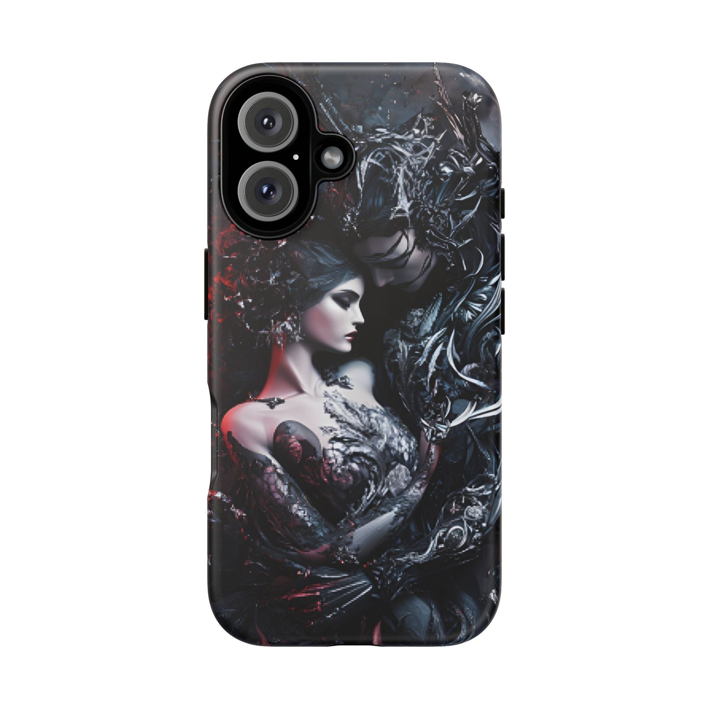 Gothic Couple Phone Case - Victorian Goth Valentine's Day Phone Cases for iPhone 16 15 14 13 12 11, Samsung Galaxy & Google Pixel