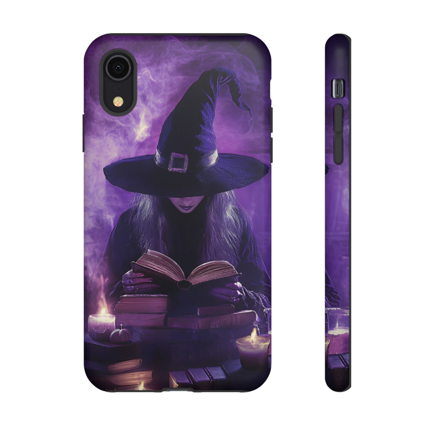 Witch Reading Book Phone Case - Witchy Halloween Phone Cases - iPhone 16 15 14 13 12 11, Samsung Galaxy & Google Pixel Phone Covers - Boo and Bewear