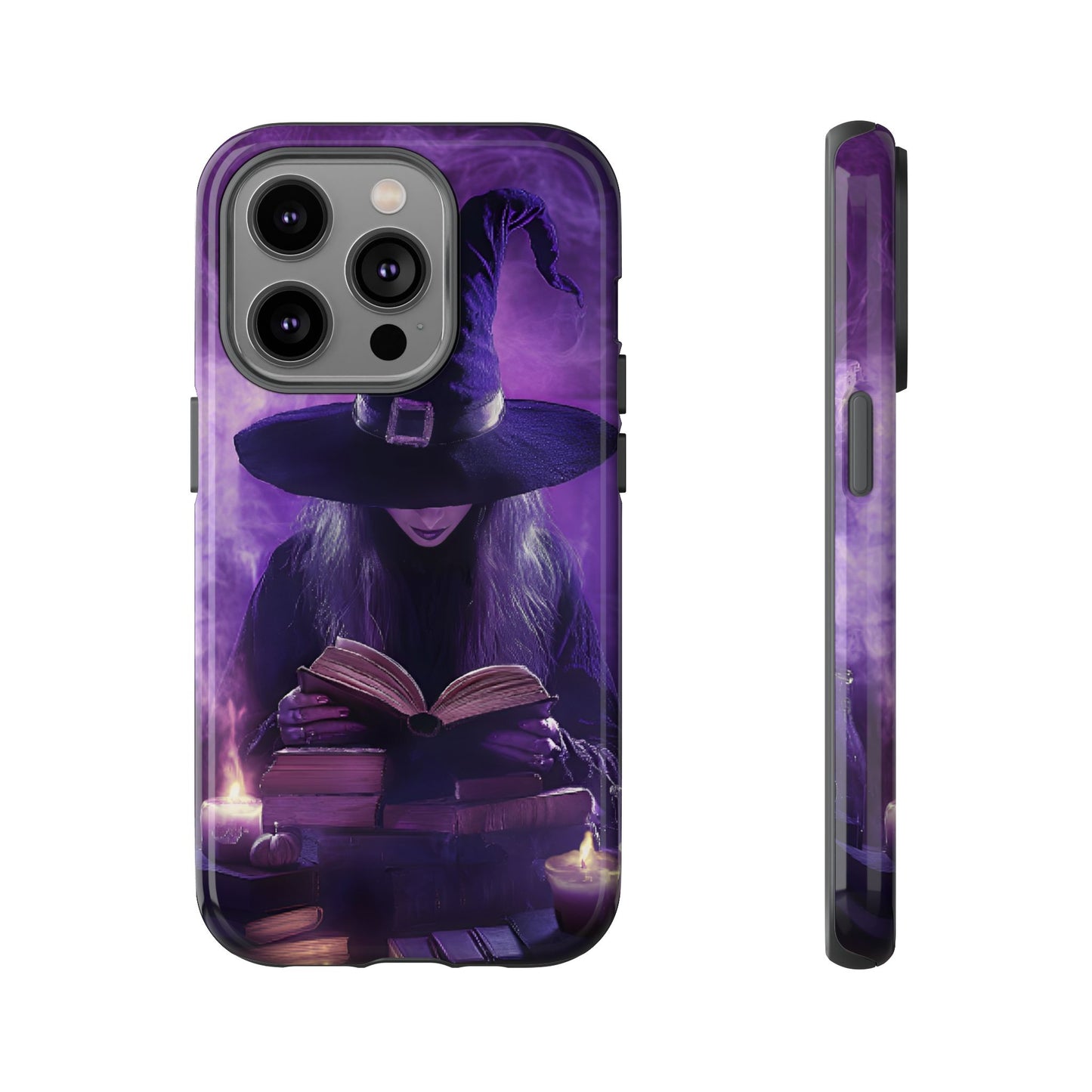 Witch Reading Book Phone Case - Witchy  Halloween Phone Cases - iPhone 16 15 14 13 12 11, Samsung Galaxy & Google Pixel Phone Covers