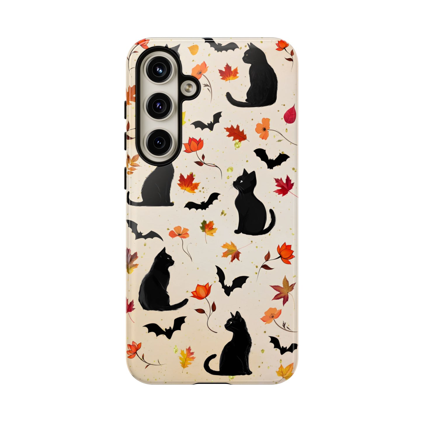 Cute Black Cats Halloween Phone Case - Aesthetic Fall Phone Cases for iPhone 16 15 14 13 12 11, Samsung Galaxy & Google Pixel