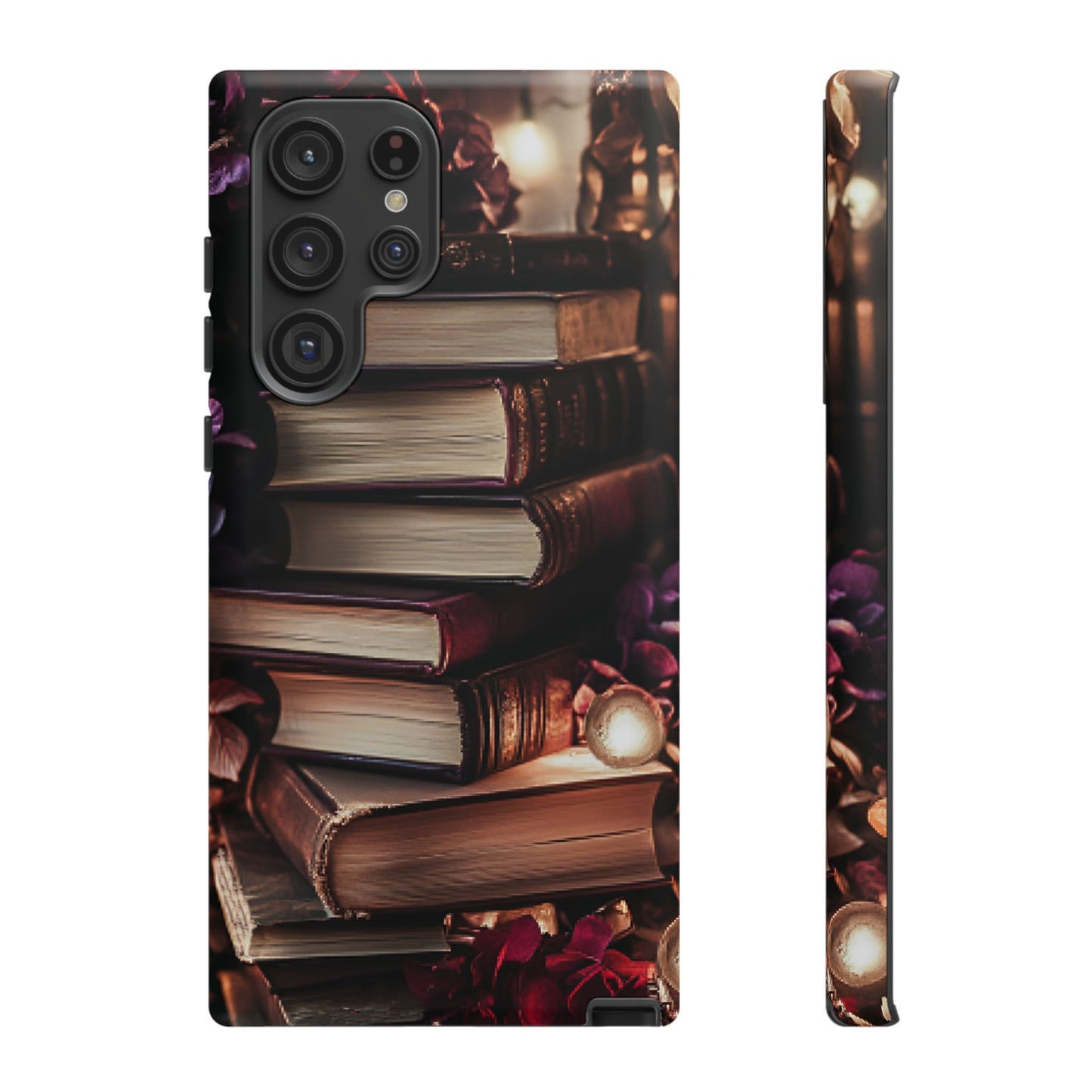 Book Lover Phone Case - Vintage Dark Academia Books - iPhone 16 15 14 13 12 11, Samsung Galaxy & Google Pixel Phone Covers