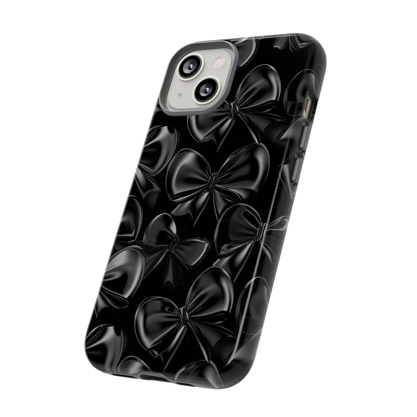 Black Bow Phone Case - Gothic Dark Coquette Phone Cover for iPhone 16 15 14 13 12 11, Samsung Galaxy & Google Pixel