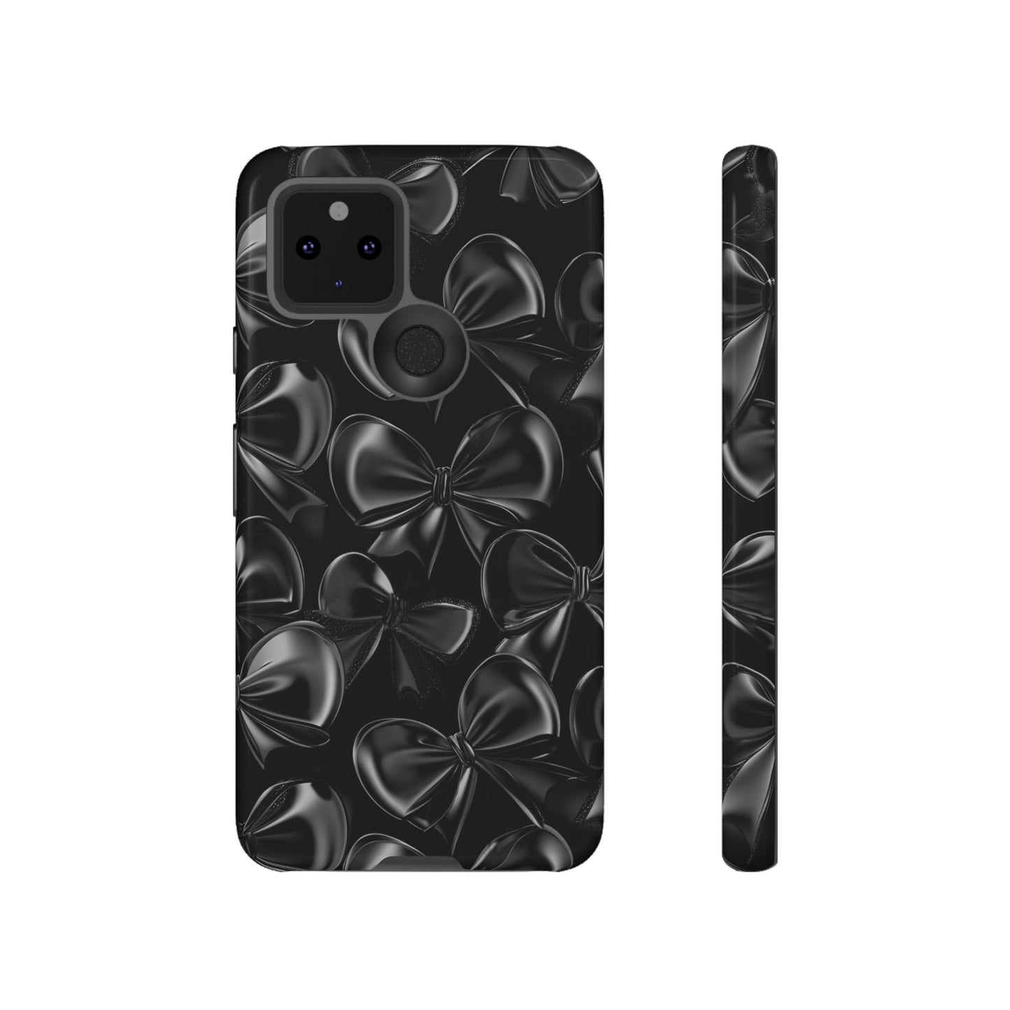 Black Bow Phone Case - Gothic Dark Coquette Phone Cover - iPhone 16 15 14 13 12 11, Samsung Galaxy & Google Pixel Phone Covers