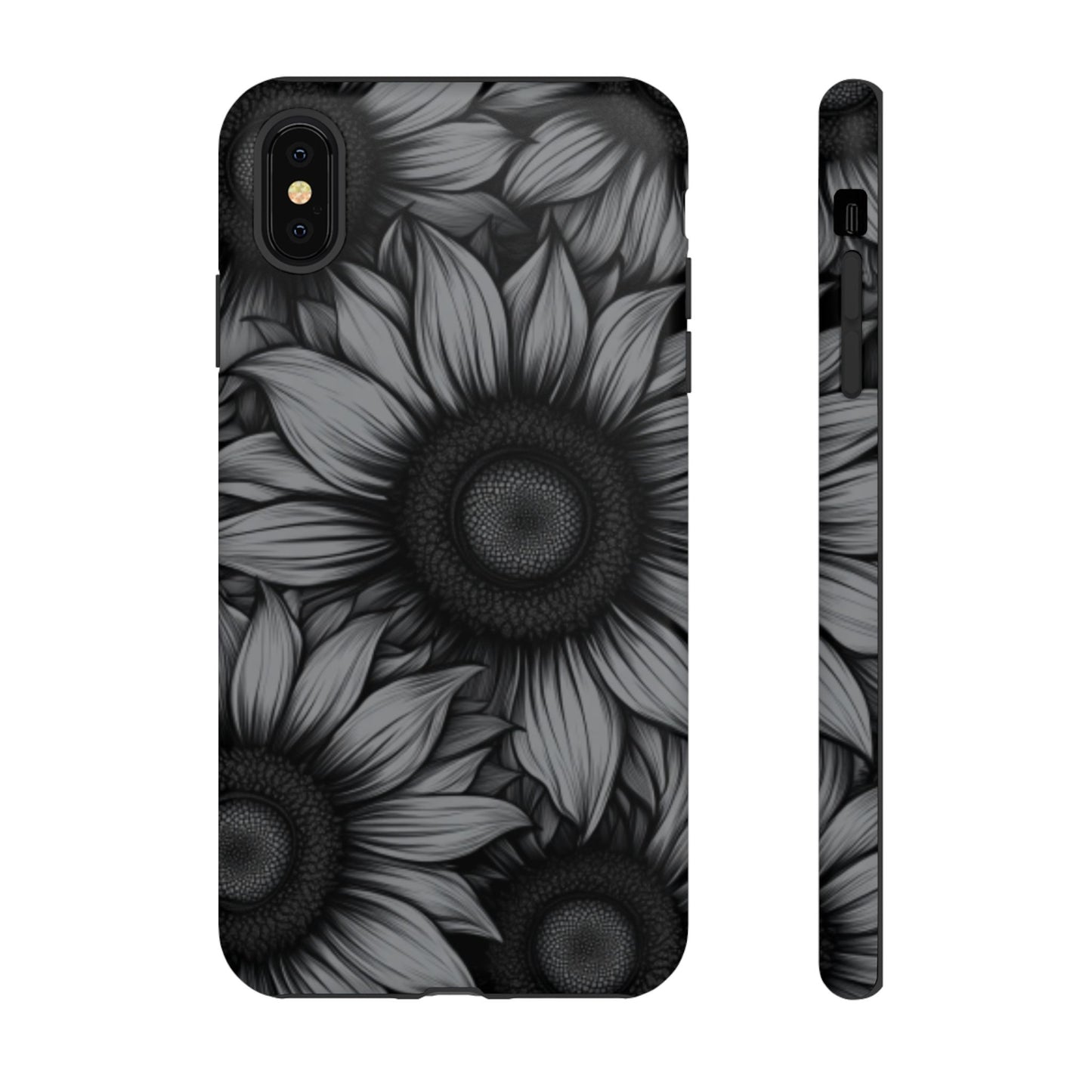 Sunflower Phone Case - Dark Gothic Floral Phone Cases - Phone 16 15 14 13 12 11, Samsung Galaxy & Google Pixel Phone Covers - Boo and Bewear