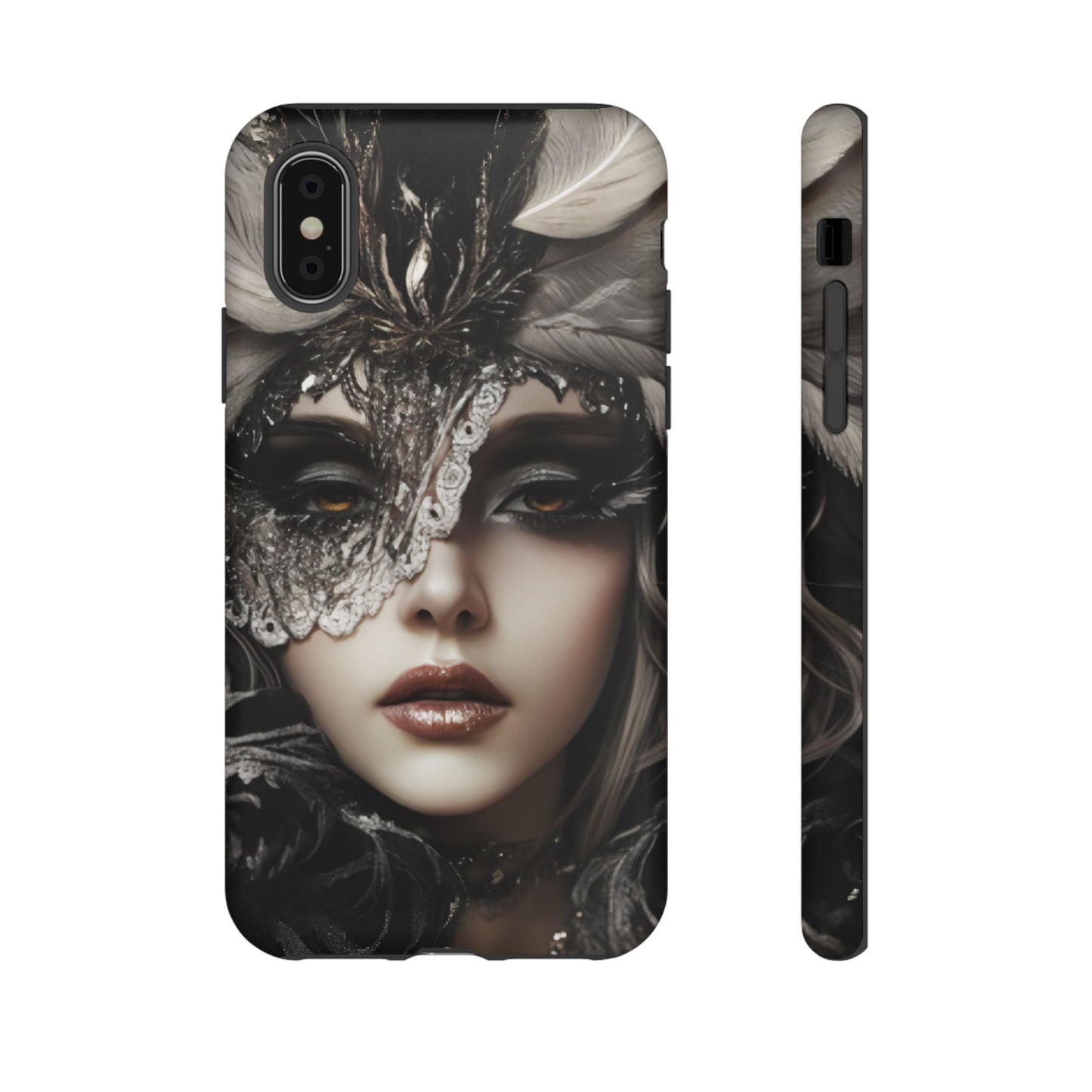 Goth Phone Case with Aesthetic Woman - iPhone 16 15 14 13 12 11, Samsung Galaxy & Google Pixel Phone Covers - Boo and Bewear