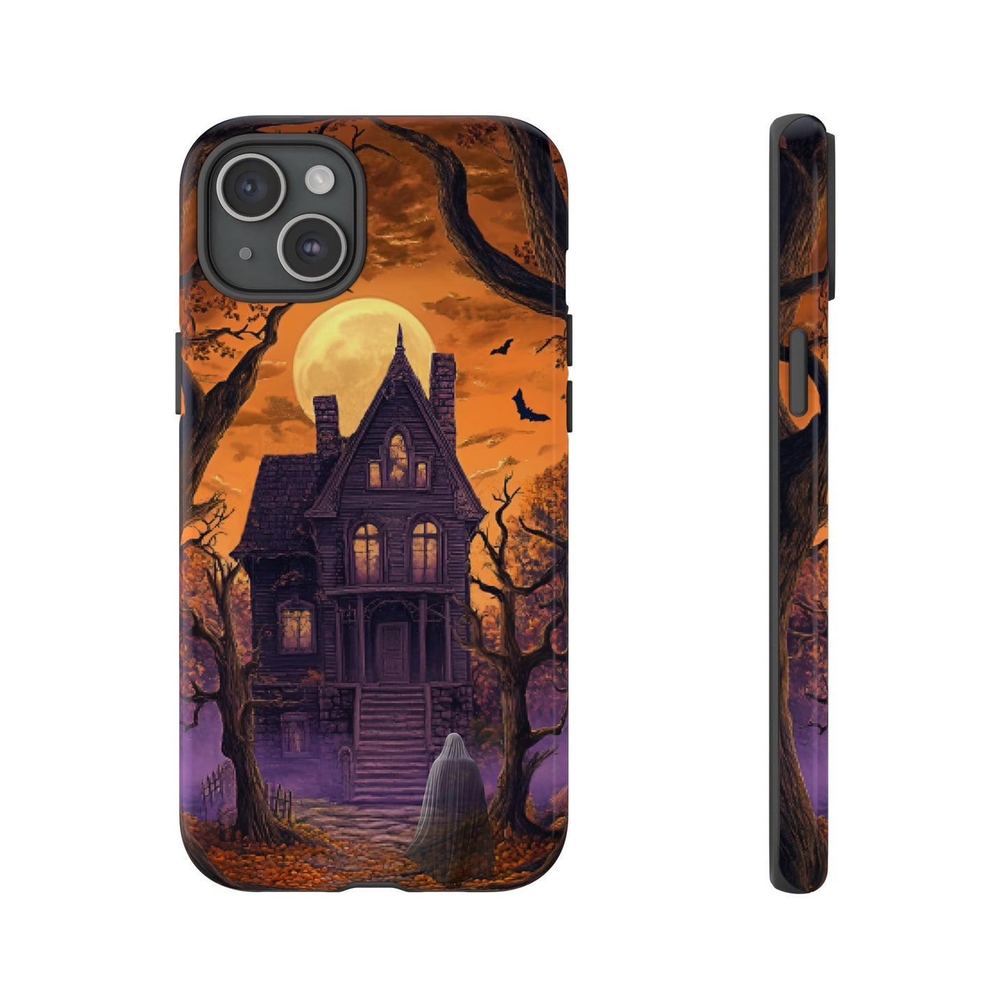 Halloween Haunted Mansion and Ghost Phone Case - Spooky Season Phone Cases - iPhone 16 15 14 13 12 11, Samsung Galaxy & Google Pixel Phone Covers