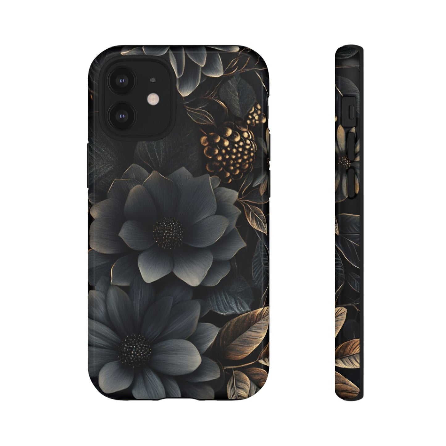 Dark Flower Phone Case for iPhone 16 15 14 13 12 11, Samsung Galaxy & Google Pixel