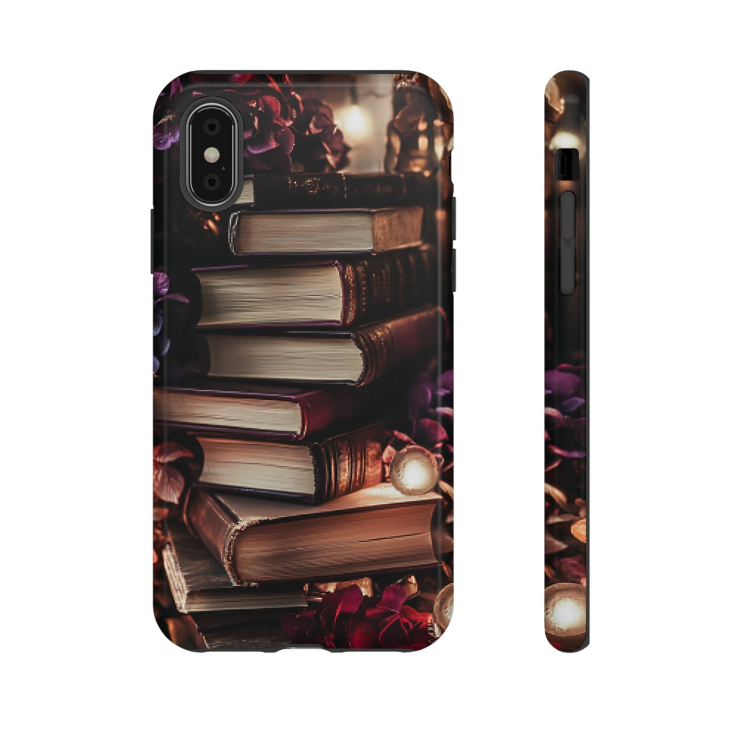 Book Lover Phone Case - Vintage Dark Academia Books - iPhone 16 15 14 13 12 11, Samsung Galaxy & Google Pixel Phone Covers - Boo and Bewear