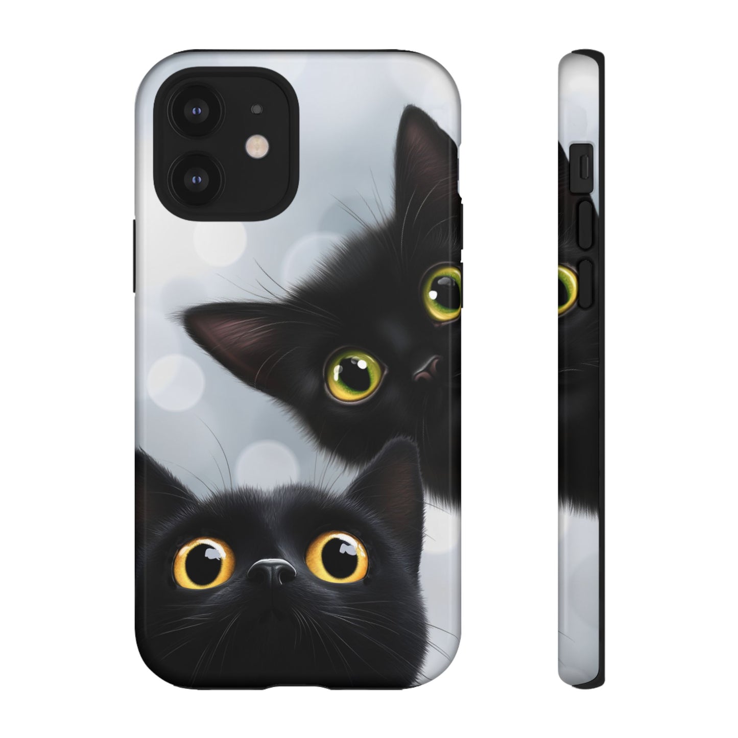 Cat Phone Case - Cute Black Cats Phone Cases for iPhone 16 15 14 13 12 11, Samsung Galaxy & Google Pixel