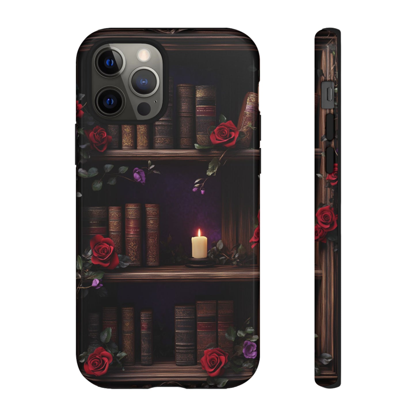 Vintage Books Phone Case - Goth Dark Academia Library Phone Cases for iPhone 16 15 14 13 12 11, Samsung Galaxy & Google Pixel