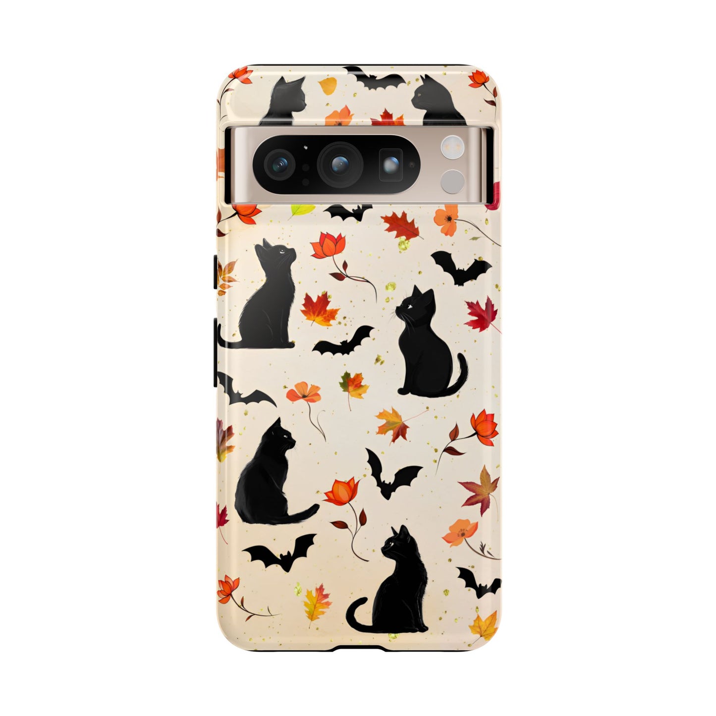 Cute Black Cats Halloween Phone Case - Aesthetic Fall Phone Cases for iPhone 16 15 14 13 12 11, Samsung Galaxy & Google Pixel