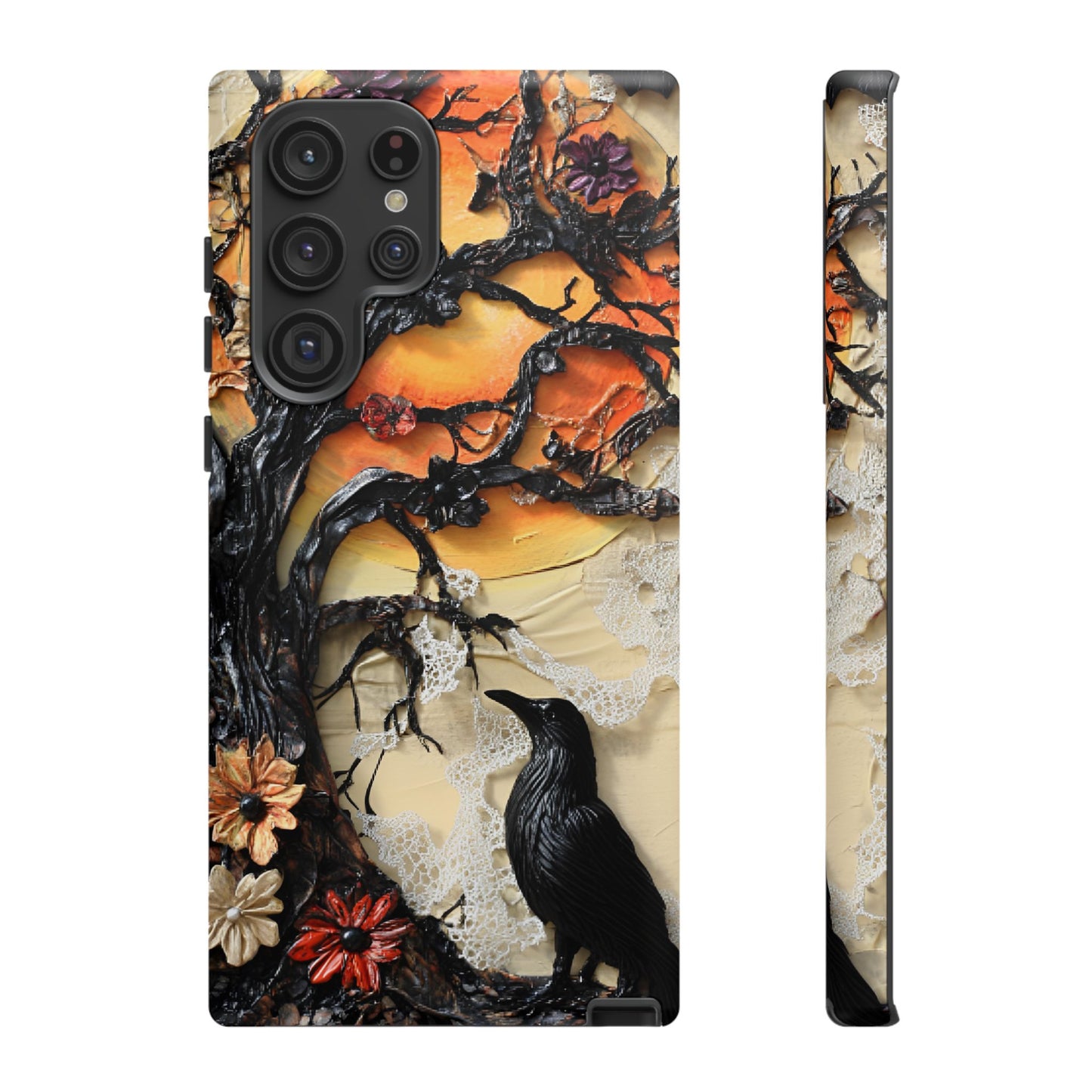 Gothic Raven Phone Case - Fantasy Goth Phone Cases for iPhone 16 15 14 13 12 11, Samsung Galaxy & Google Pixel