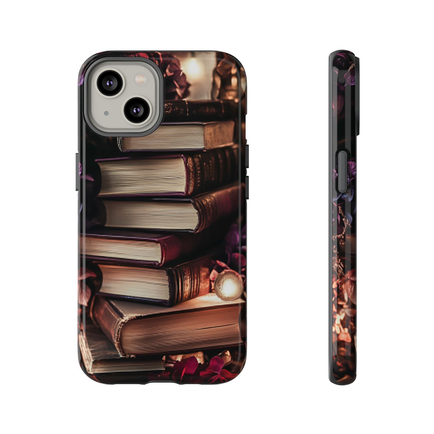 Book Lover Phone Case - Vintage Dark Academia Books - iPhone 16 15 14 13 12 11, Samsung Galaxy & Google Pixel Phone Covers