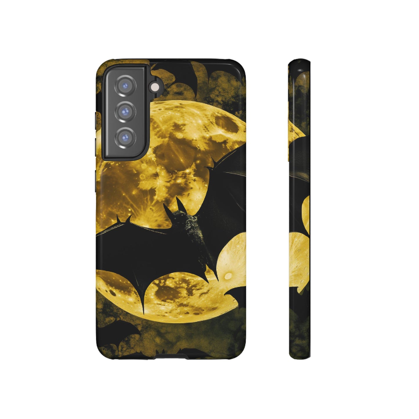 Gothic Bat and Moon Phone Case - Spooky Halloween Phone Cases - iPhone 16 15 14 13 12 11, Samsung Galaxy & Google Pixel Phone Covers