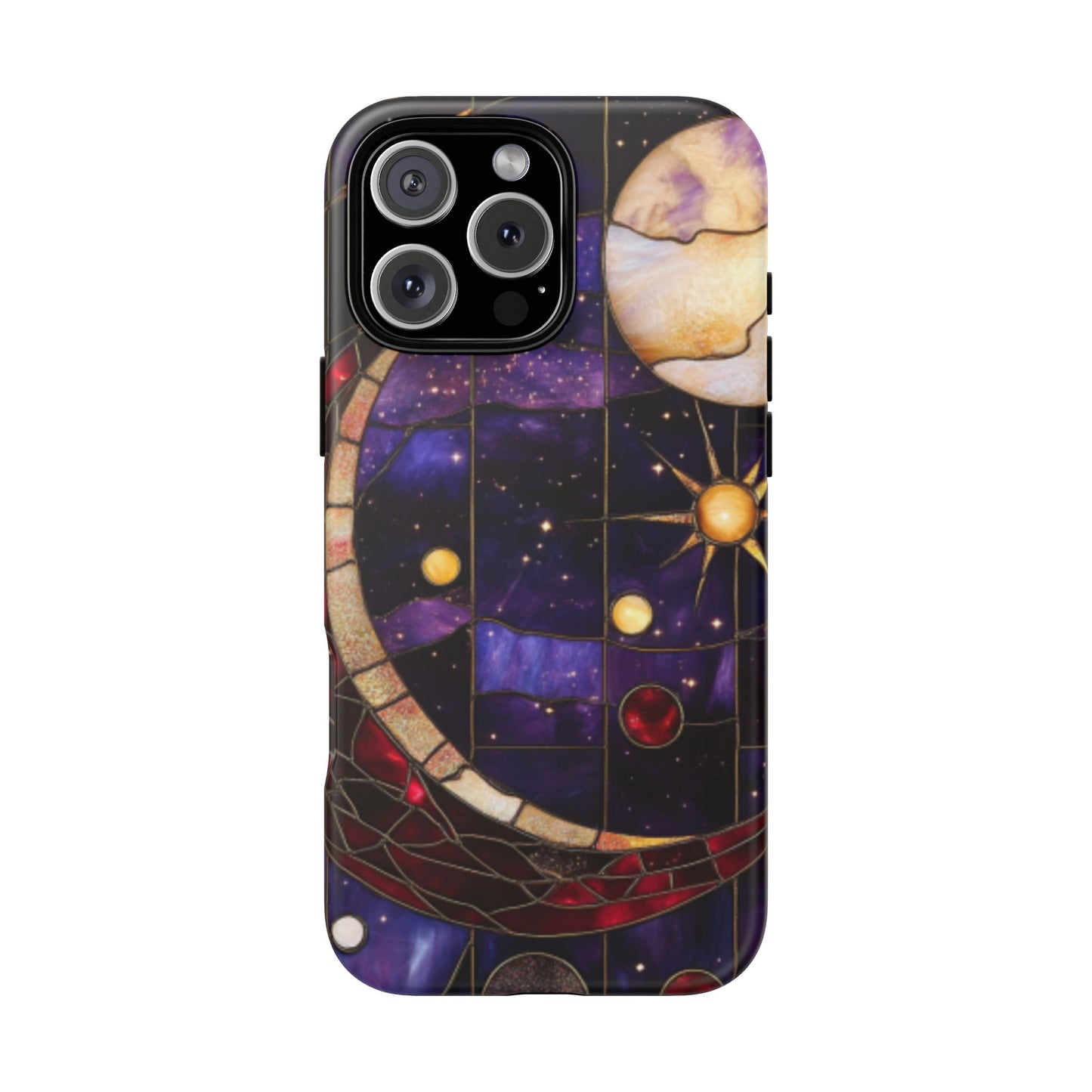 Celestial Stained Glass Phone Case - iPhone 16 15 14 13 12 11, Samsung Galaxy & Google Pixel Phone Covers