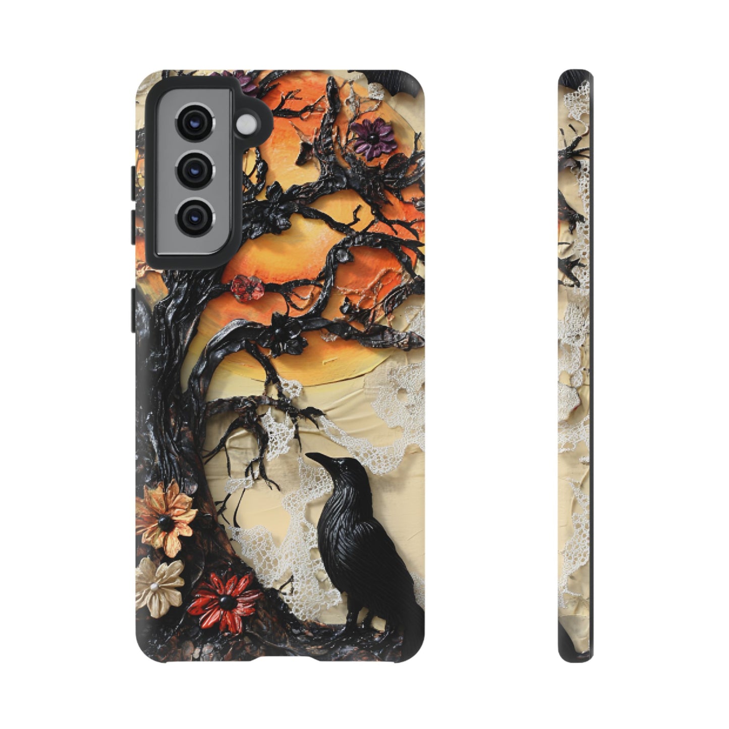 Gothic Raven Phone Case - Fantasy Goth Phone Cases for iPhone 16 15 14 13 12 11, Samsung Galaxy & Google Pixel