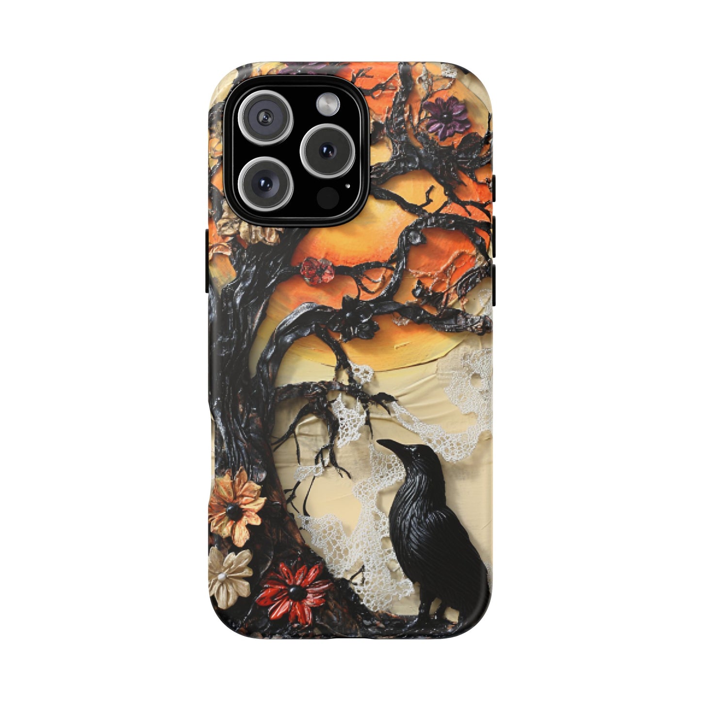 Gothic Raven Phone Case - Fantasy Goth Phone Cases for iPhone 16 15 14 13 12 11, Samsung Galaxy & Google Pixel