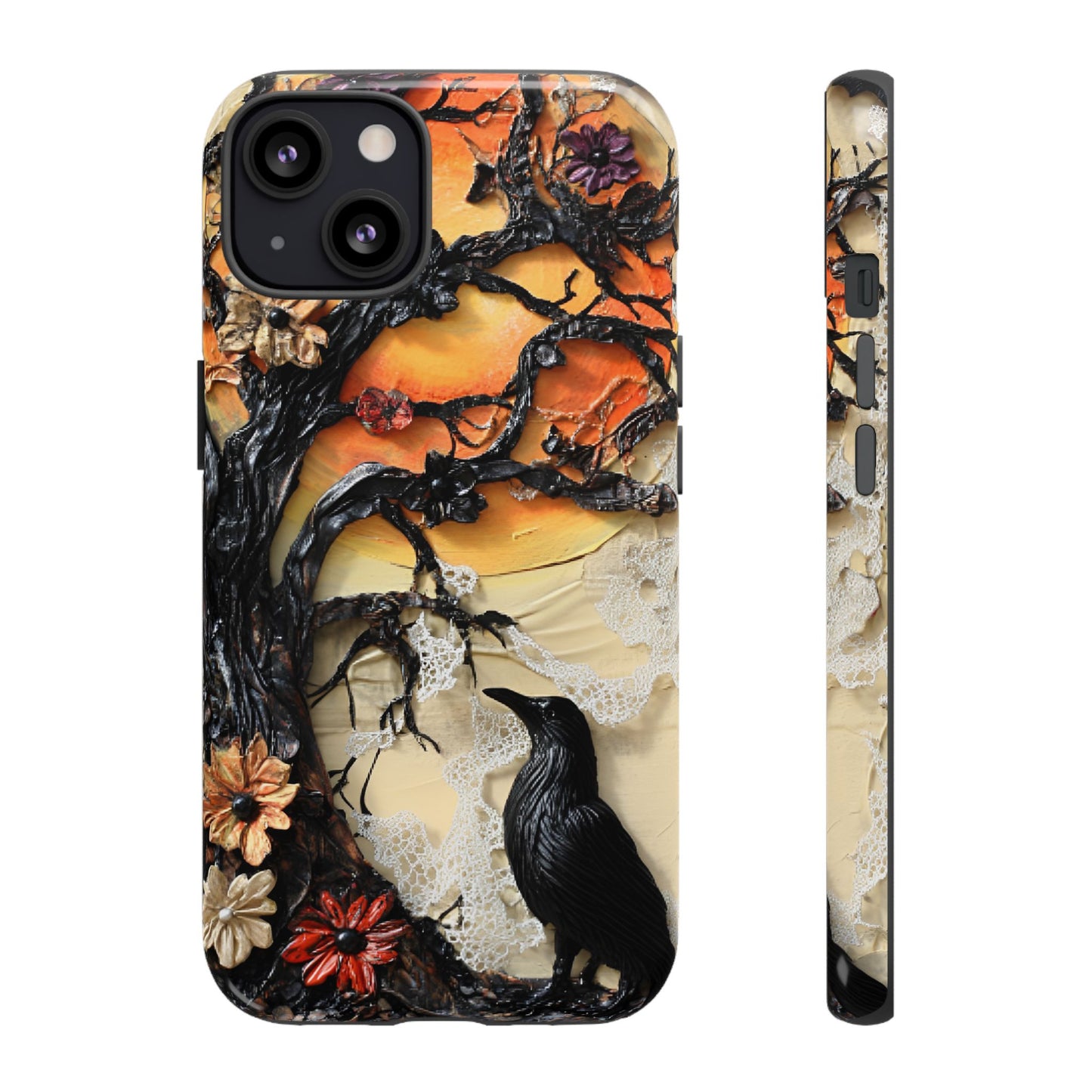 Gothic Raven Phone Case - Fantasy Goth Phone Cases for iPhone 16 15 14 13 12 11, Samsung Galaxy & Google Pixel