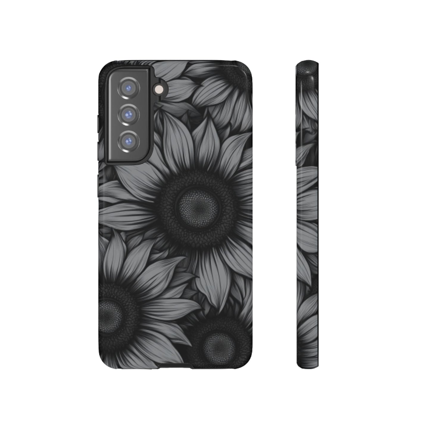 Sunflower Phone Case - Dark Gothic Floral Phone Cases for Phone 16 15 14 13 12 11, Samsung Galaxy & Google Pixel