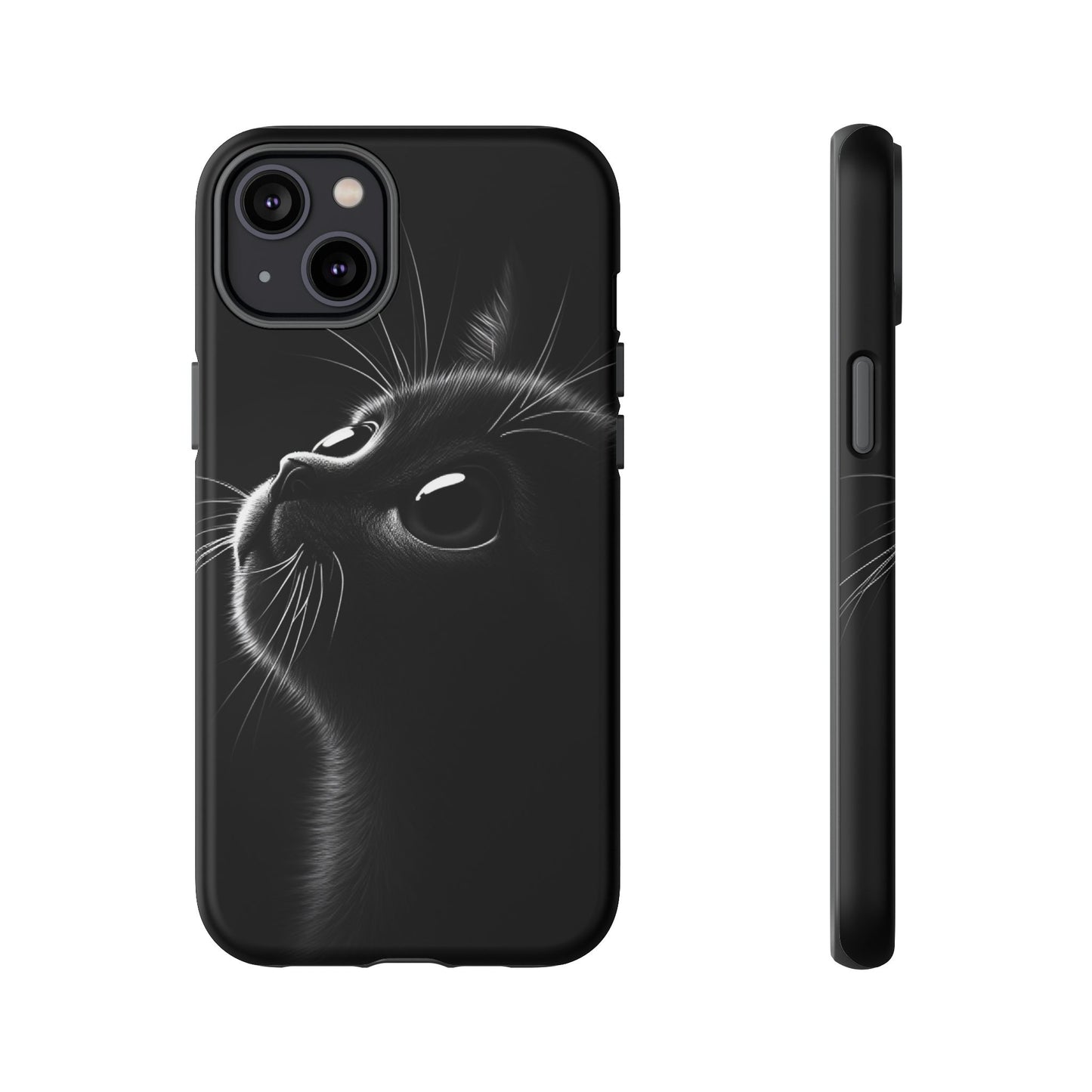 Cute Black Cat Phone Case - Cat Lover Phone Cases for iPhone 16 15 14 13 12 11, Samsung Galaxy & Google Pixel