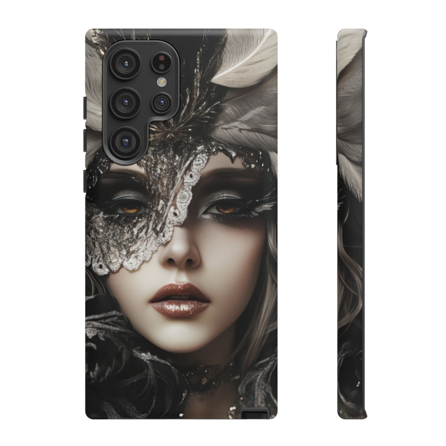 Goth Phone Case with Aesthetic Woman - iPhone 16 15 14 13 12 11, Samsung Galaxy & Google Pixel Phone Covers